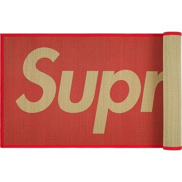 SUPREME Box Logo Woven Straw Mat Red 27" x 77" SS'20