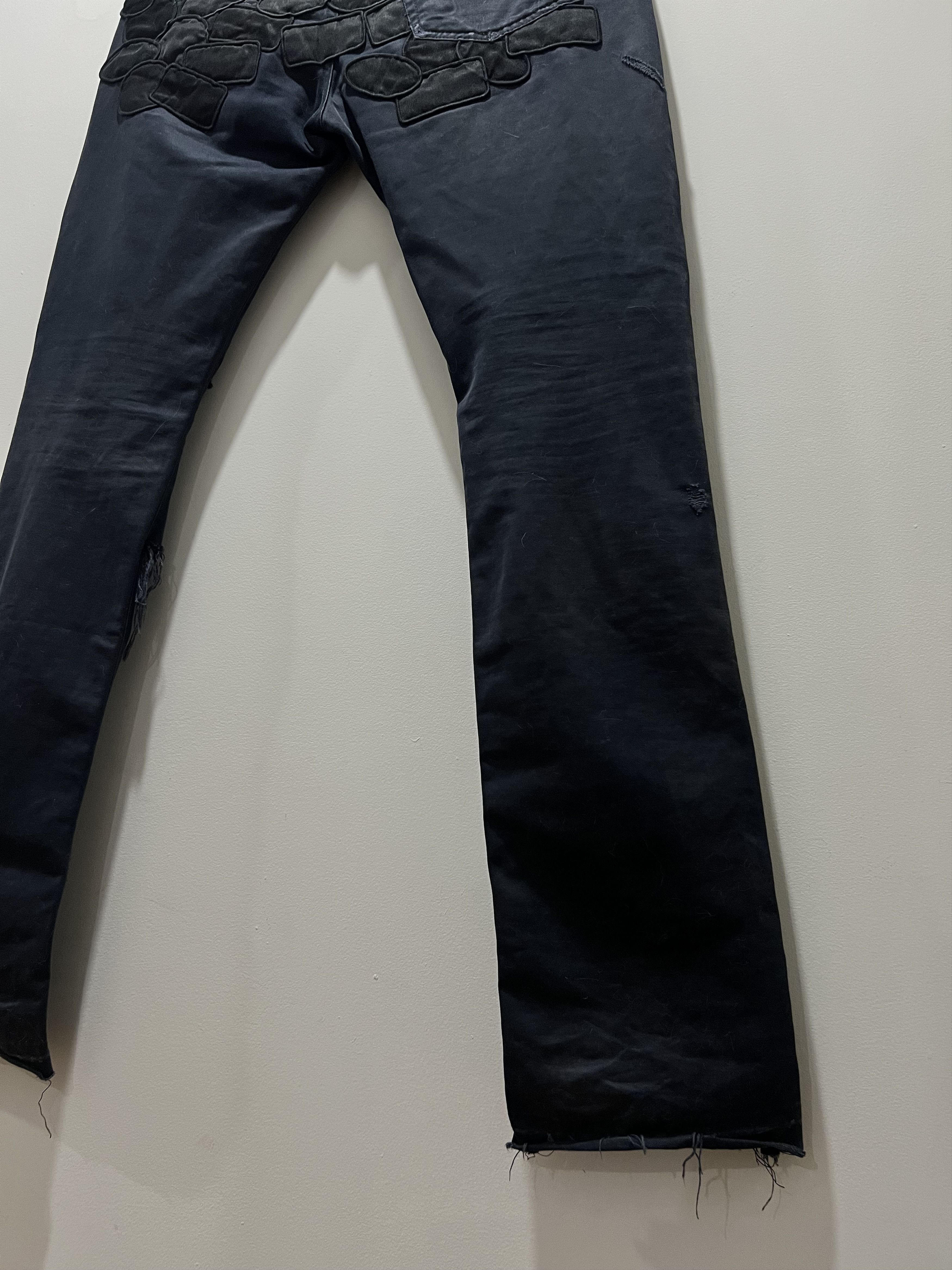 Undercover SS05 Graffiti Patch Distressed Dark Navy Twill Jeans Size US 32 / EU 48 - 15 Thumbnail
