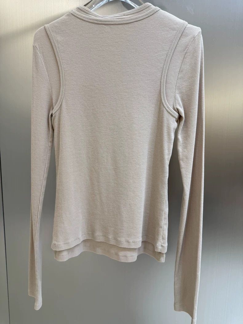 Acne Studios Acne Studios Grey letter long-sleeved top Size US XS / EU 42 / 0 - 2 Thumbnail