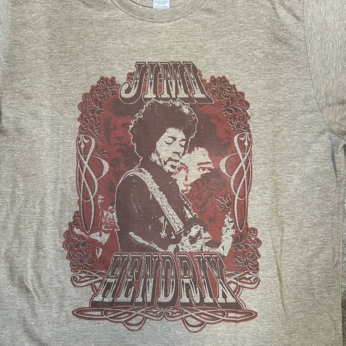 Band Tees × Jimi Hendrix × Vintage 2006 Jimi Hendrix Brown Vintage T-Shirt Size US XL / EU 56 / 4 - 2 Thumbnail