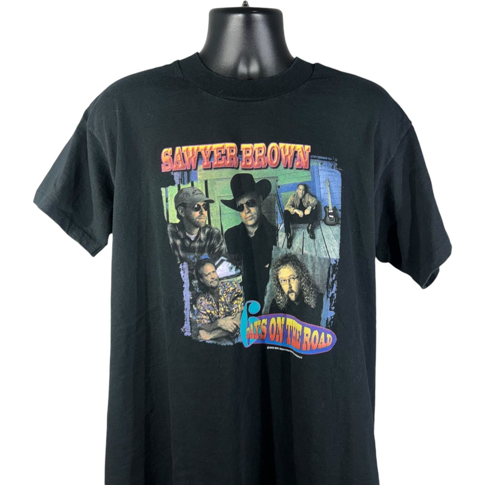 Fruit Of The Loom Vintage Sawyer Brown 6 Days On The Road Show Band Tee Size US XL / EU 56 / 4 - 2 Thumbnail