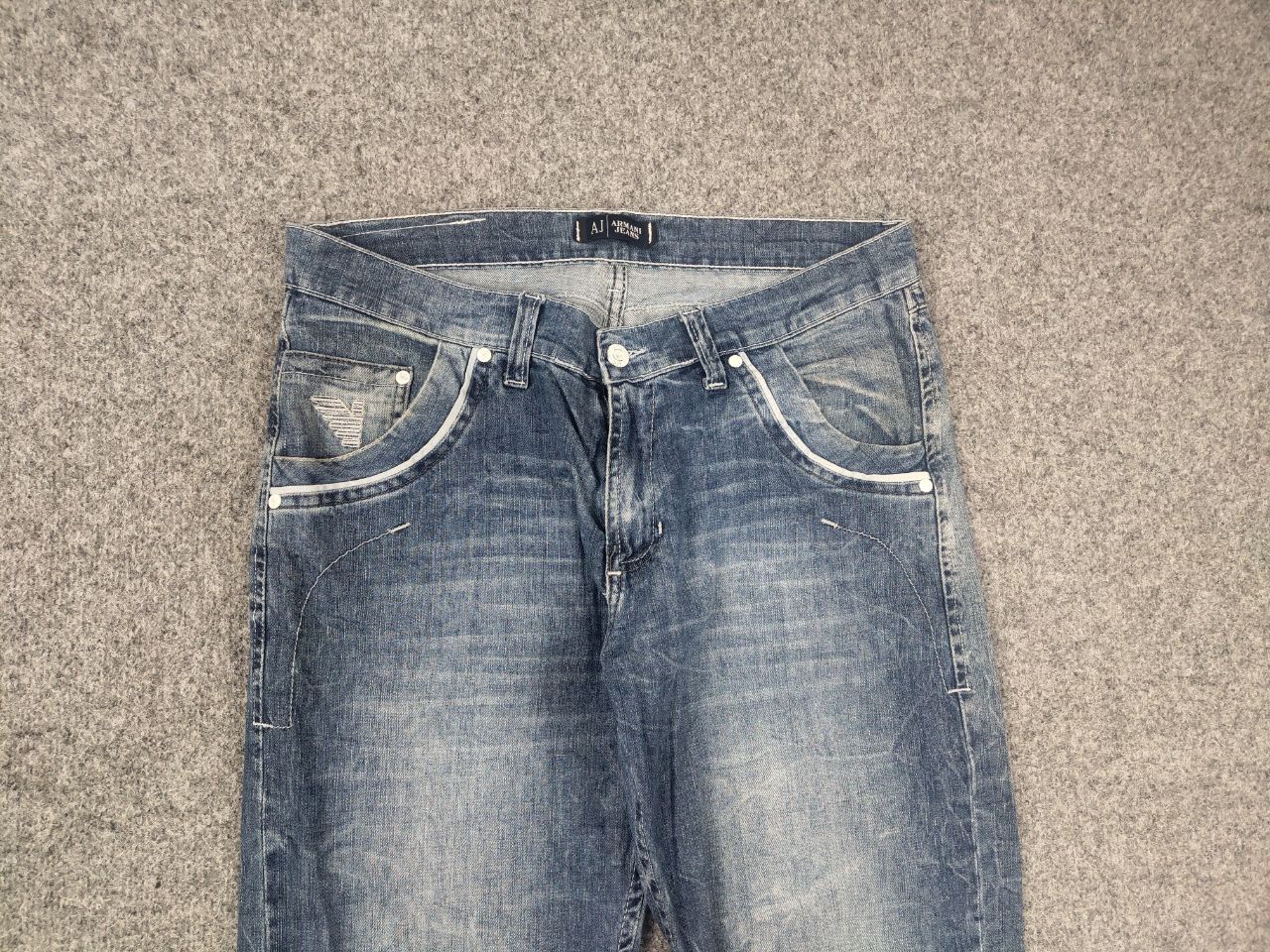 Emporio Armani Vintage Y2K Emporio Armani Embroidered logo Denim Jeans Size US 33 - 3 Thumbnail