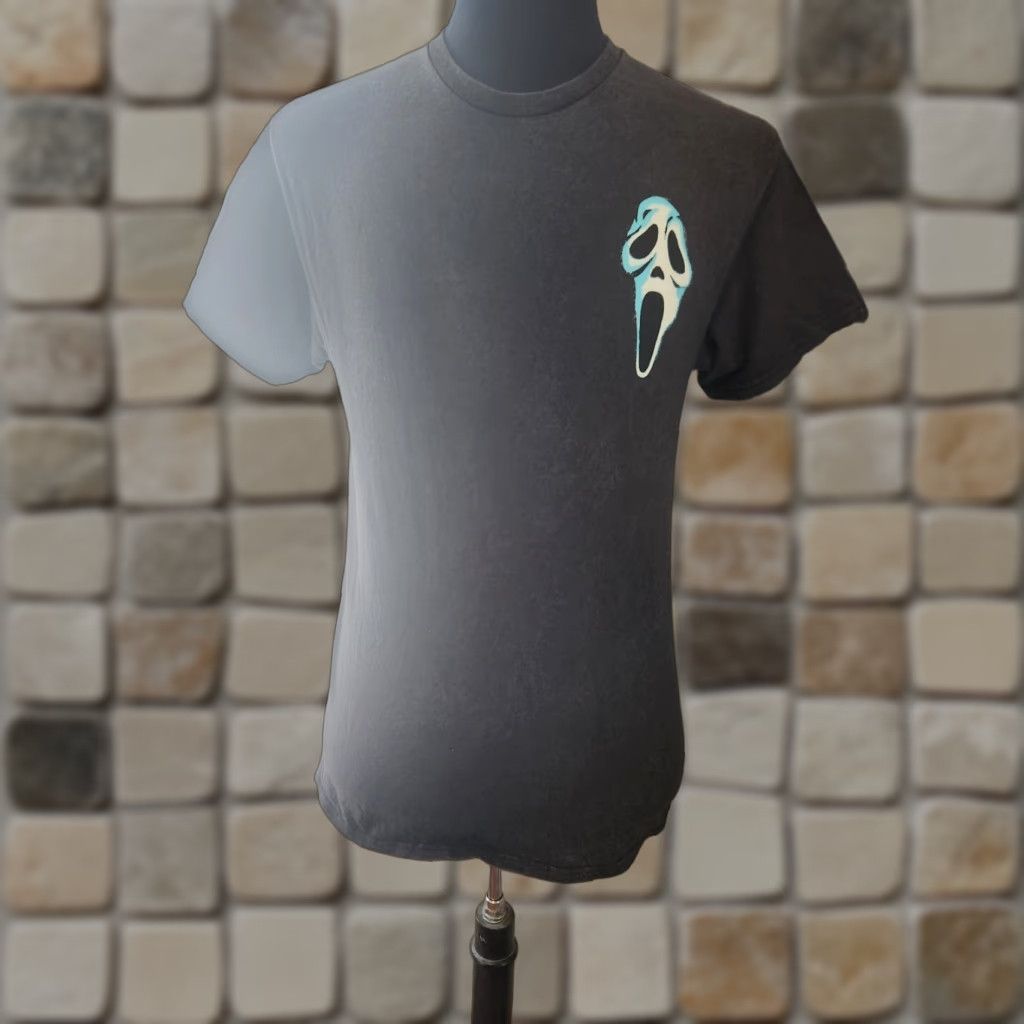 Vintage VINTAGE Ghost Face T-Shirt Ghost Face The Icon Of Halloween Acid Wash Mens M Double Sided Size US M / EU 48-50 / 2 - 1 Thumbnail