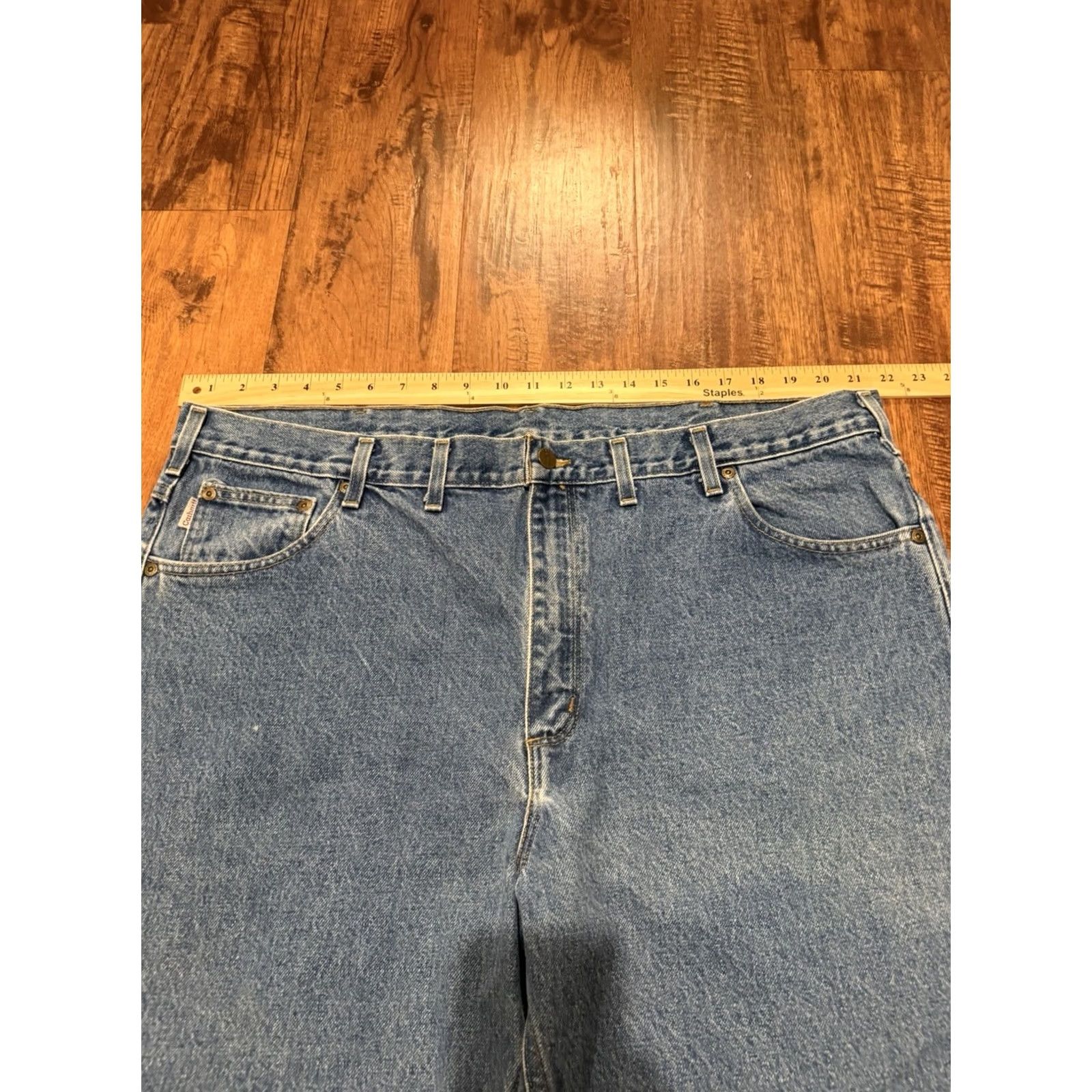Carhartt Carhartt Pants Mens 44 Blue Jeans 44x30 Traditional Fit Workwear Denim B180 F623 Size US 44 / EU 60 - 6 Thumbnail