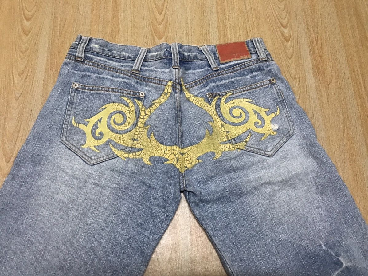 Japanese Brand Vintage Japan G-Land Edge Distressed Denim Pants Big Skulls Size US 32 / EU 48 - 2 Thumbnail