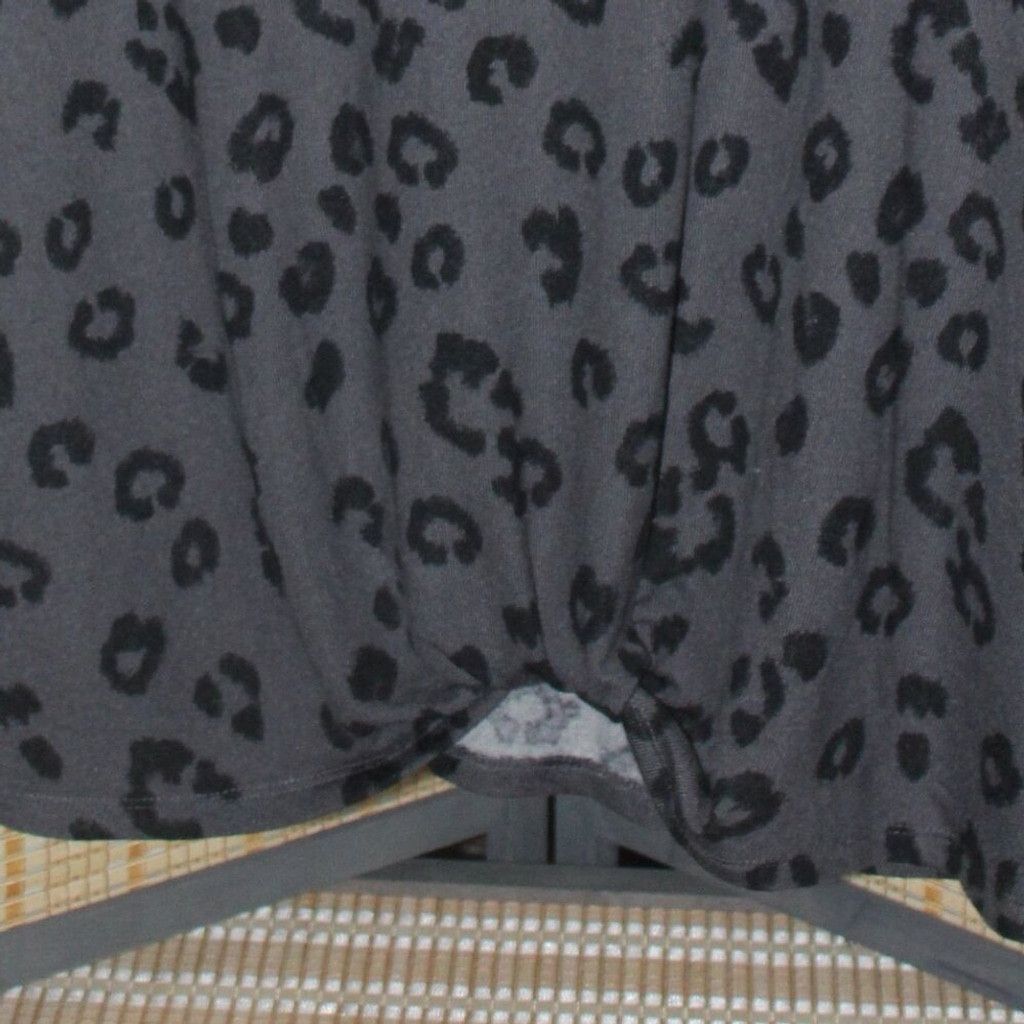 Other Como Blue Gray & Black Cheetah Print Keyhole Cut Sweater Size 3XL / US 20-22 - 3 Thumbnail