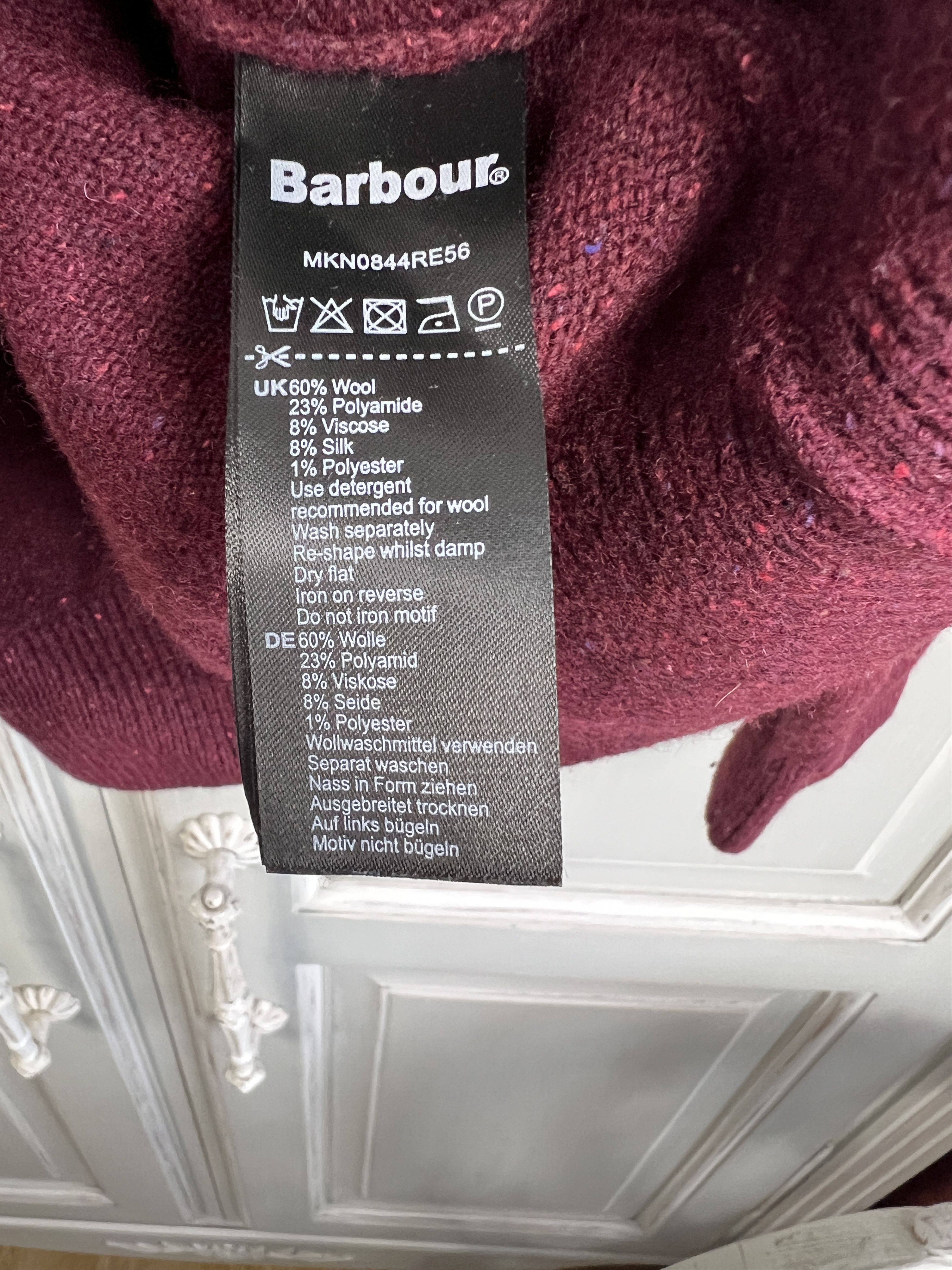 Barbour MENS BARBOUR WOOL SWEATER SIZE XL Size US XL / EU 56 / 4 - 6 Thumbnail