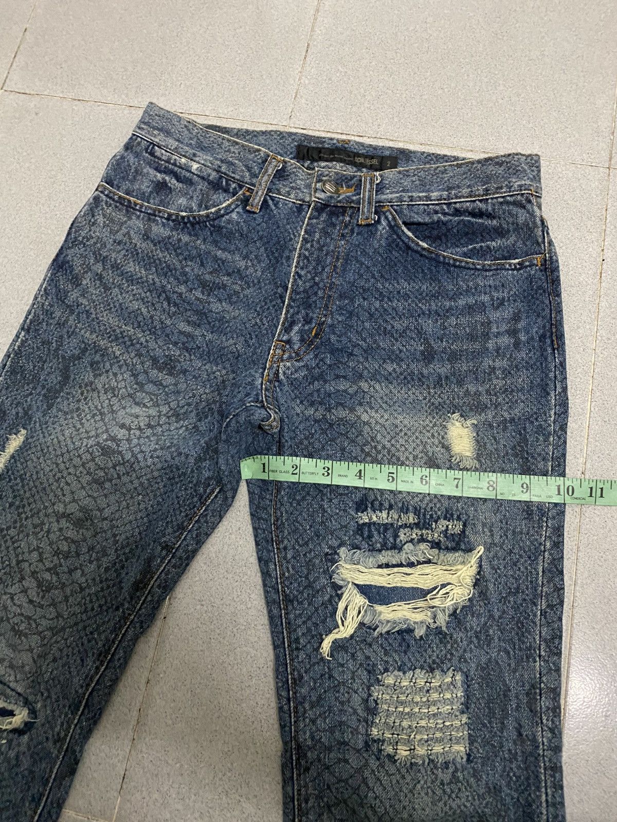 Schlussel Schlussel Snake Design Japanese Denim Jeans Size US 30 / EU 46 - 10 Thumbnail