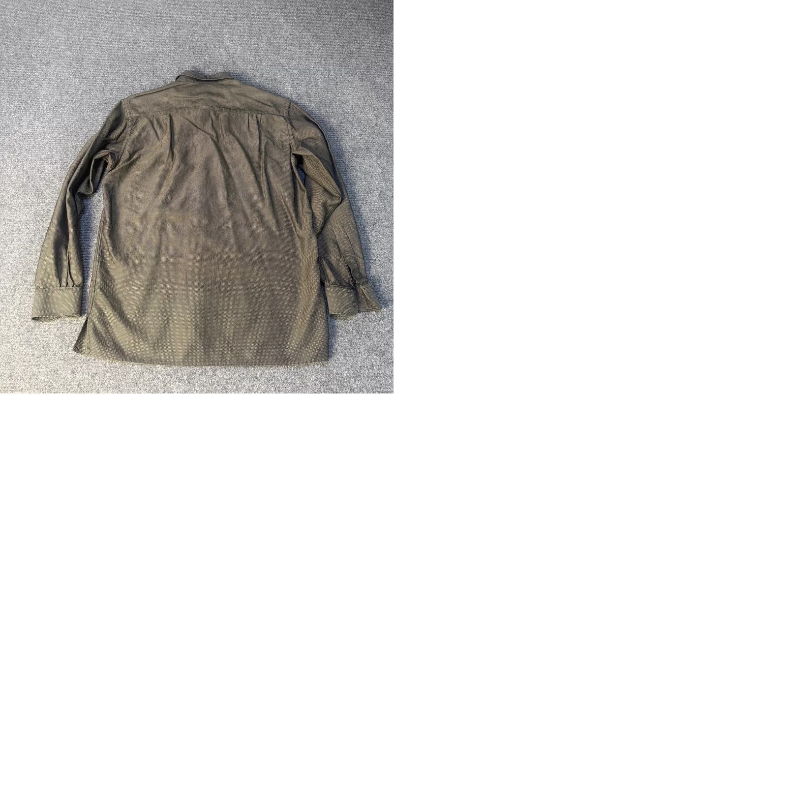 Ermenegildo Zegna Ermenegildo Zegna Shirt Mens Large Brown Green Long Sleeve Cotton Button Up Size US L / EU 52-54 / 3 - 9 Thumbnail