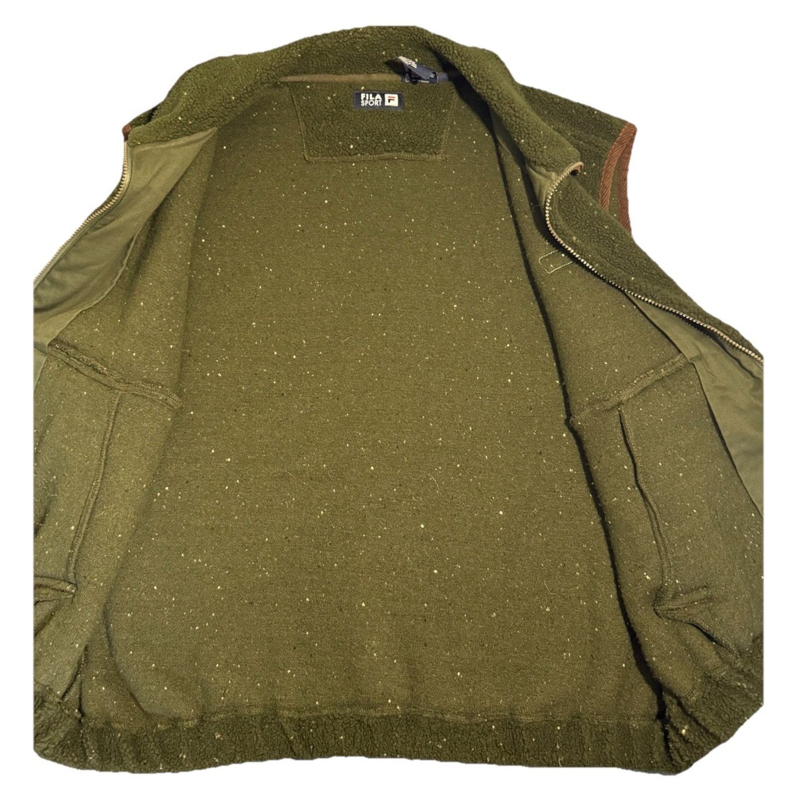 Fila Vintage Fila Sport Spotted Hunting Style Vest Brown Trim Size US L / EU 52-54 / 3 - 4 Thumbnail