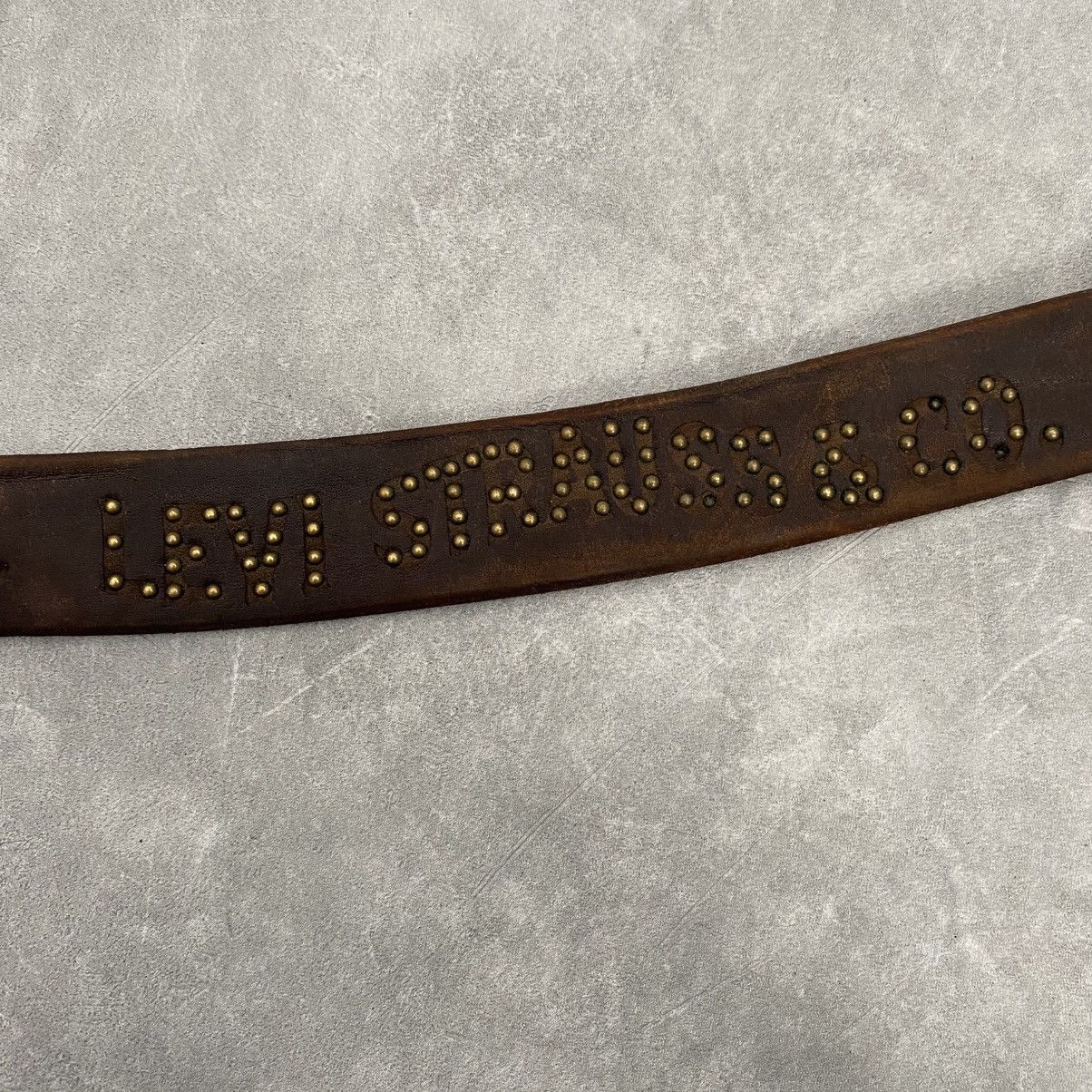 Levi's × Levi's Vintage Clothing × Vintage Vintage LEVI'S 501 studded genuine leather belt Size ONE SIZE - 5 Thumbnail