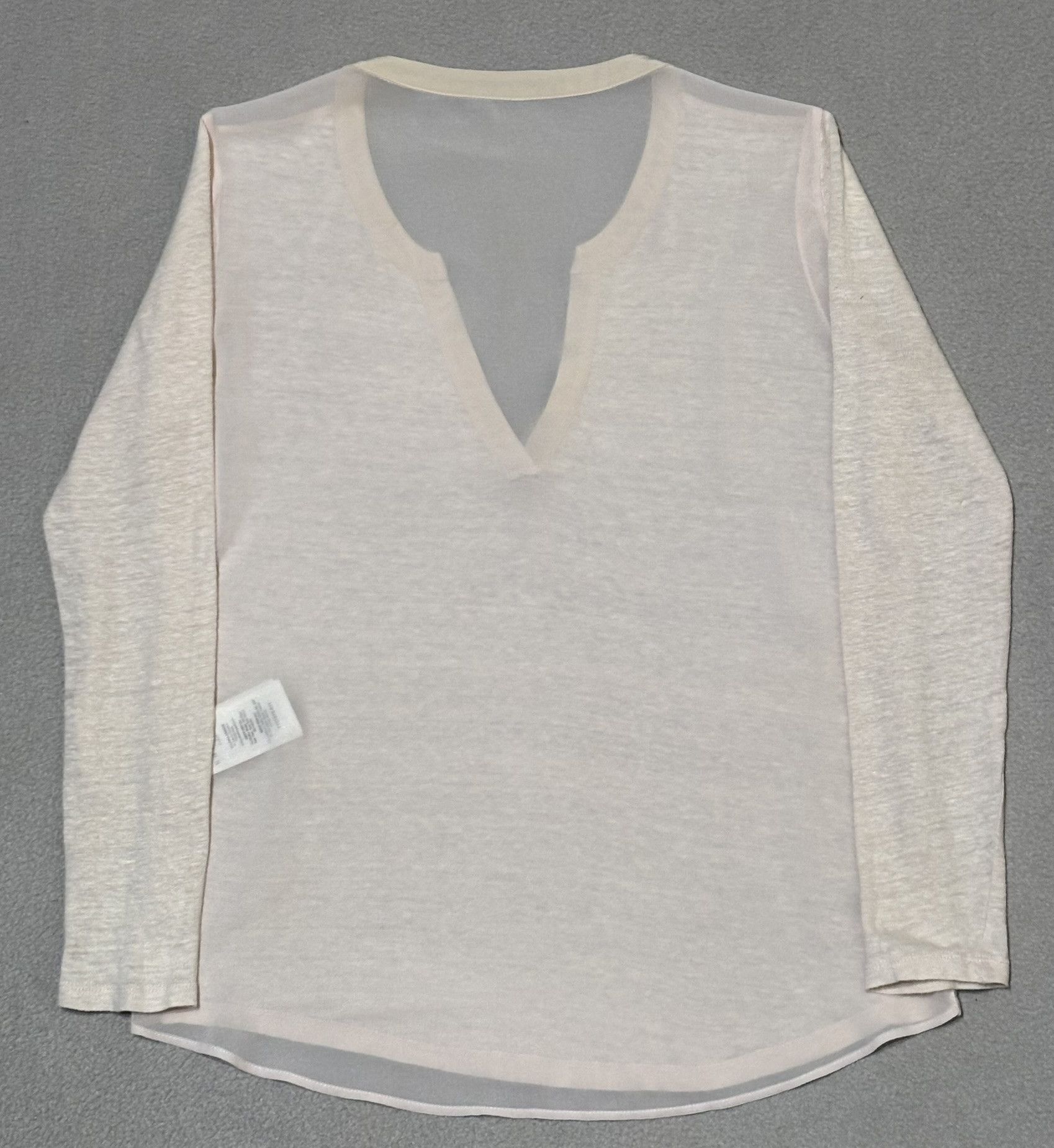 Sandro Sandro V-neck Ecru blouse Linen Silk Size L / US 10 / IT 46 - 9 Thumbnail
