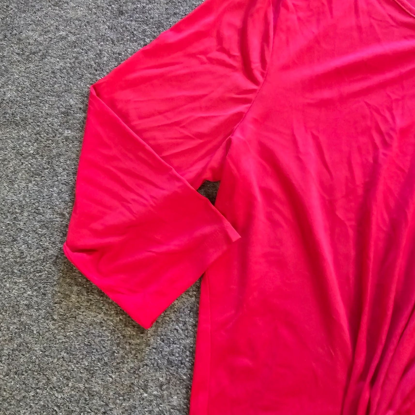 Vintage Susan Graver Blouse Shirt Women XL Pink 3/4 Sleeve V-Neck Ruched Stretchy Slinky Casual Career Mens Womens Size XL / US 12-14 / IT 48-50 - 4 Thumbnail