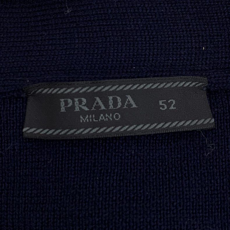 Prada Prada Color-blocked wool V-neck single-breasted long-sleev Size US L / EU 52-54 / 3 - 5 Thumbnail