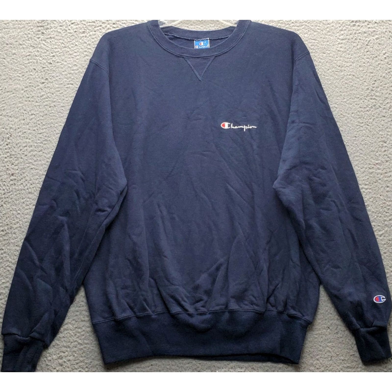 Champion Champion Sweatshirt Mens XXL Navy Embroidered Logo Crew Neck Rib Hem Size US XXL / EU 58 / 5 - 2 Thumbnail