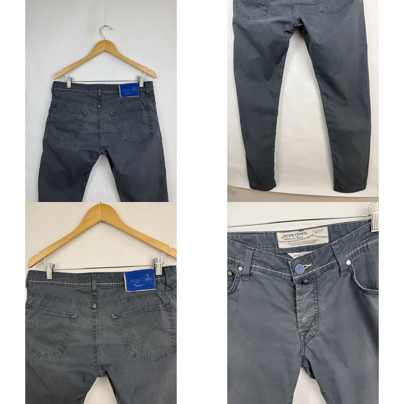 Jacob Cohen Jacob Cohen Luxury Pants Blue 622.C Made in Italy Handmade 36 Mens Pants Regular 34.25in Inseam Size US 36 / EU 52 - 9 Thumbnail