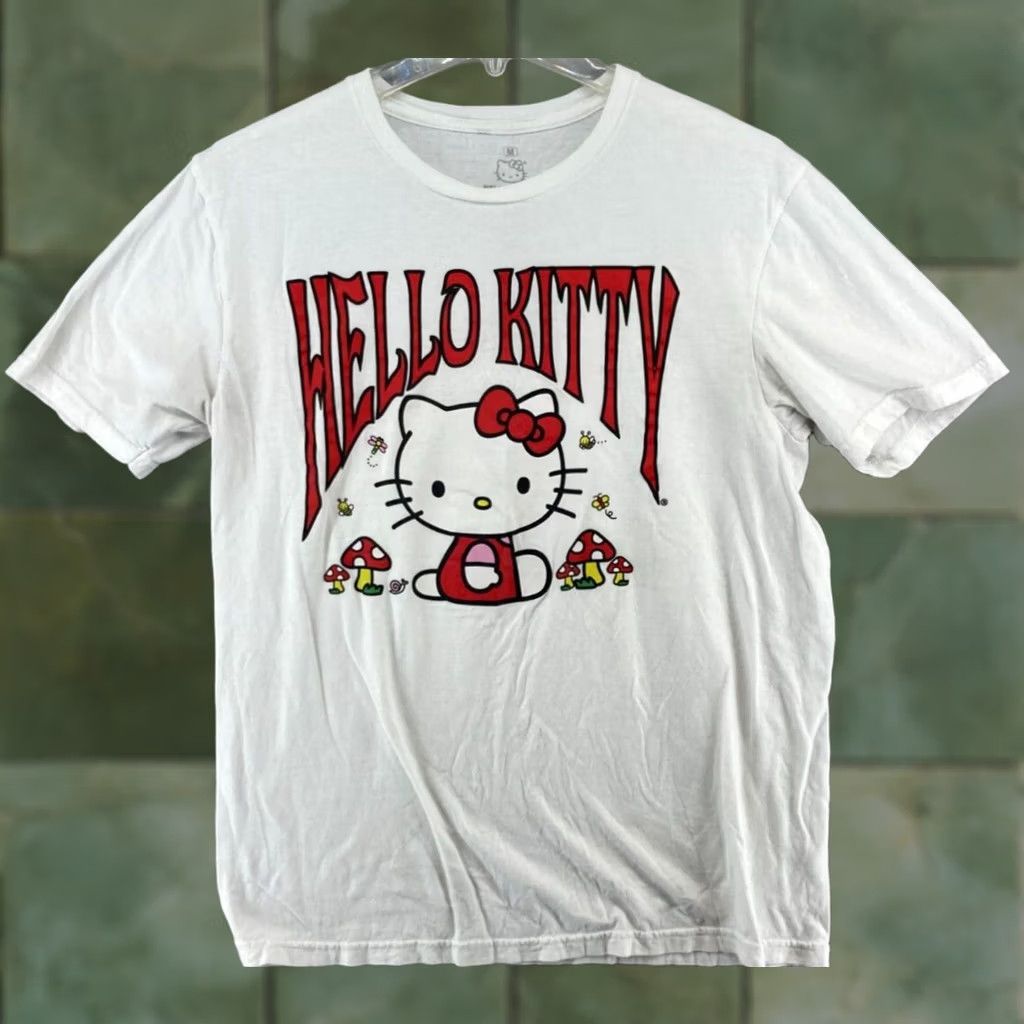 Vintage Hello Kitty Sanrio Womens TShirt M White Crew Neck Short Sleeve Cotton Jersey Size M / US 6-8 / IT 42-44 - 1 Thumbnail