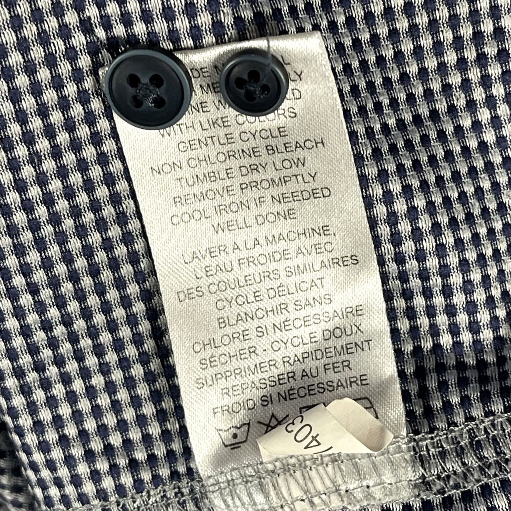 TravisMathew Travis Mathew Shirt Mens XL Blue Micro Check Button Up Long Sleeve Stretch Casual Size US XL / EU 56 / 4 - 6 Thumbnail