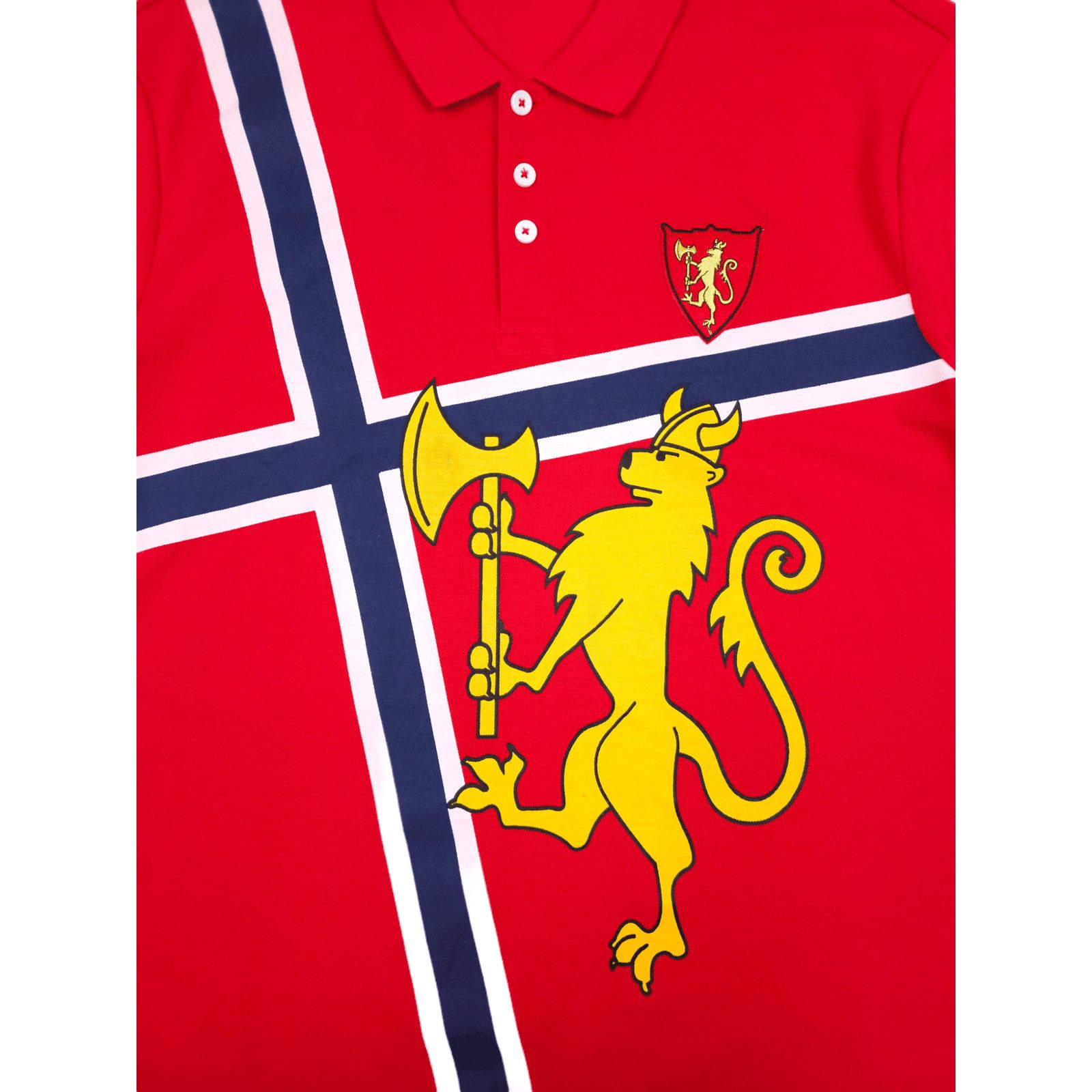 Vintage 💎90's Norway Country Flag Red Polo Shirt T-shirt Tee Y2K XL Size US XL / EU 56 / 4 - 3 Thumbnail