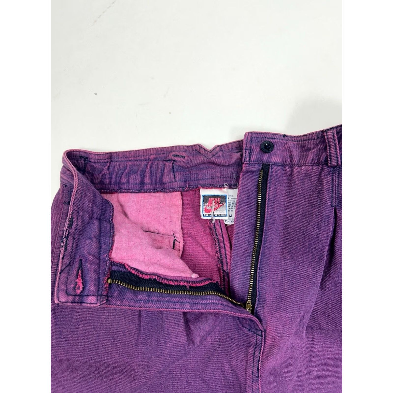 Nike VINTAGE Nike Andre Agassi Challenge Court Acid Wash Denim Tennis Skirt Size M Purple 90s Womens Size 32" / US 10 / IT 46 - 2 Thumbnail