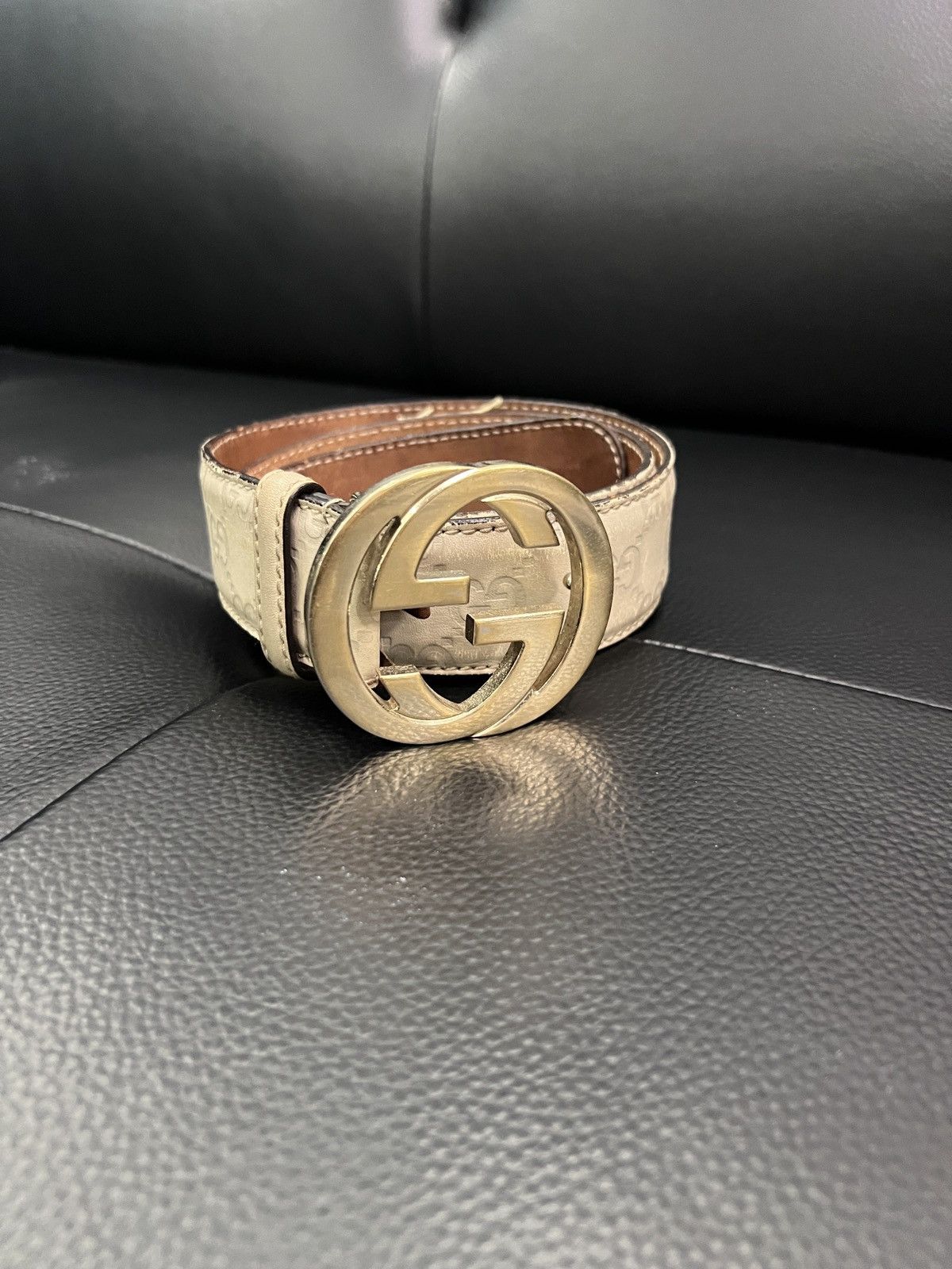 Gucci Gucci Double G Embossed Monogram Belt Size ONE SIZE - 3 Thumbnail