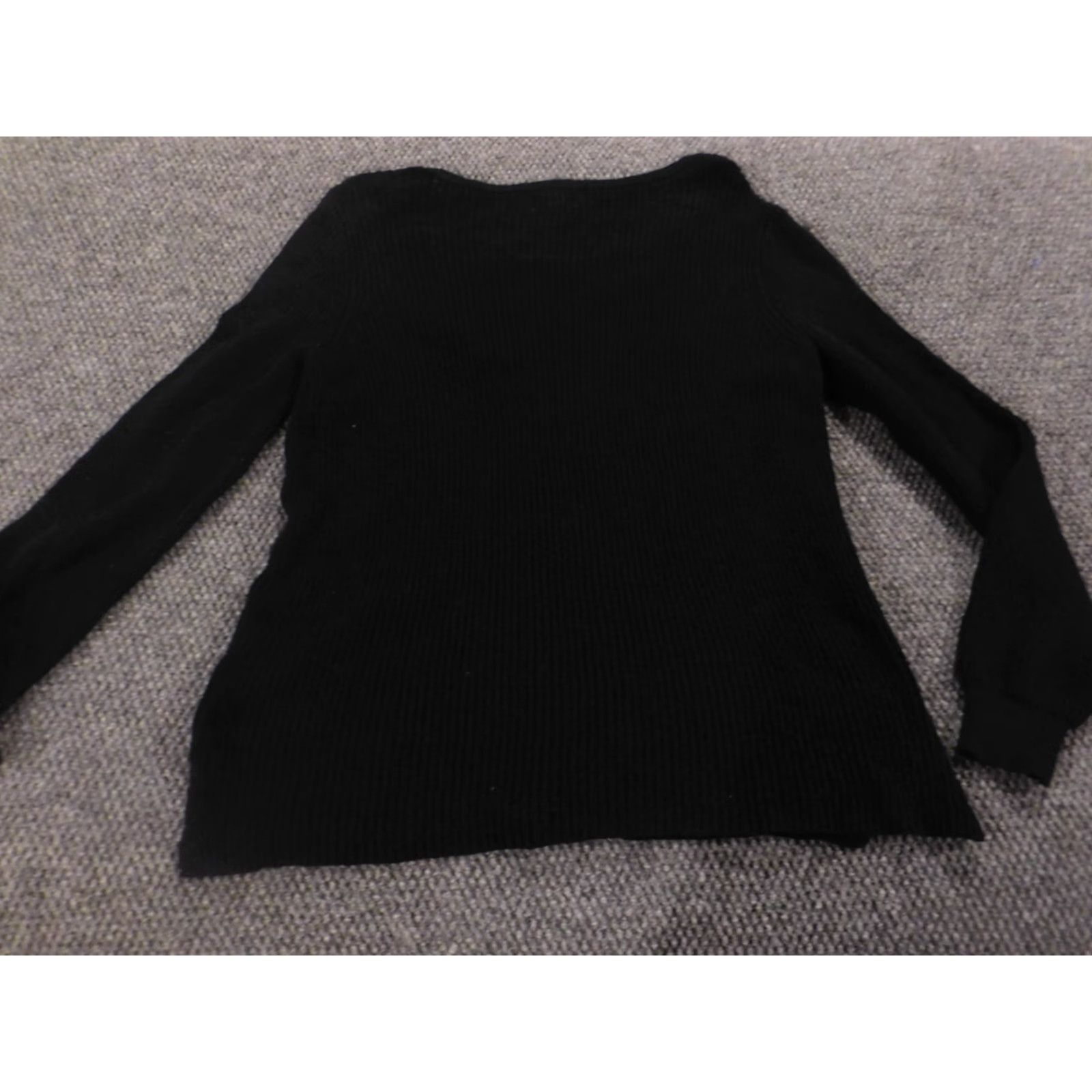 Old Navy Old Navy Sweater Womens S Black Solid Cable-Knit Turtleneck Pullover Zip Stretch Button Regular Size S / US 4 / IT 40 - 7 Thumbnail