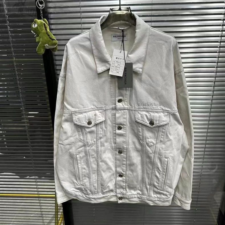 Balenciaga Balenciaga Chest Logo Denim Jacket XS - dmc Size US XS / EU 42 / 0 - 1 Thumbnail