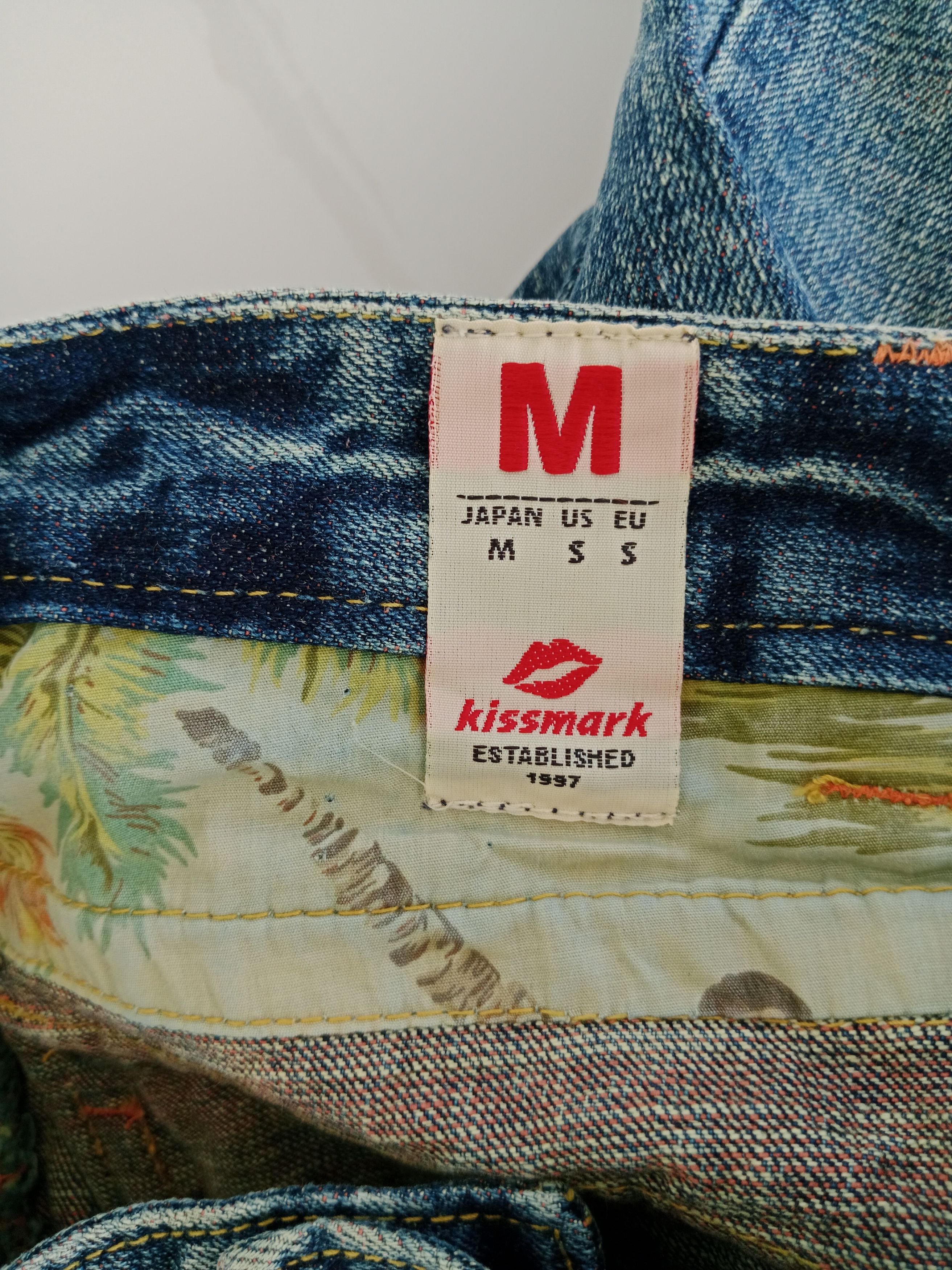 Japanese Brand KISS MARK DENIM Short Pants Nice Style Size 29" - 9 Thumbnail