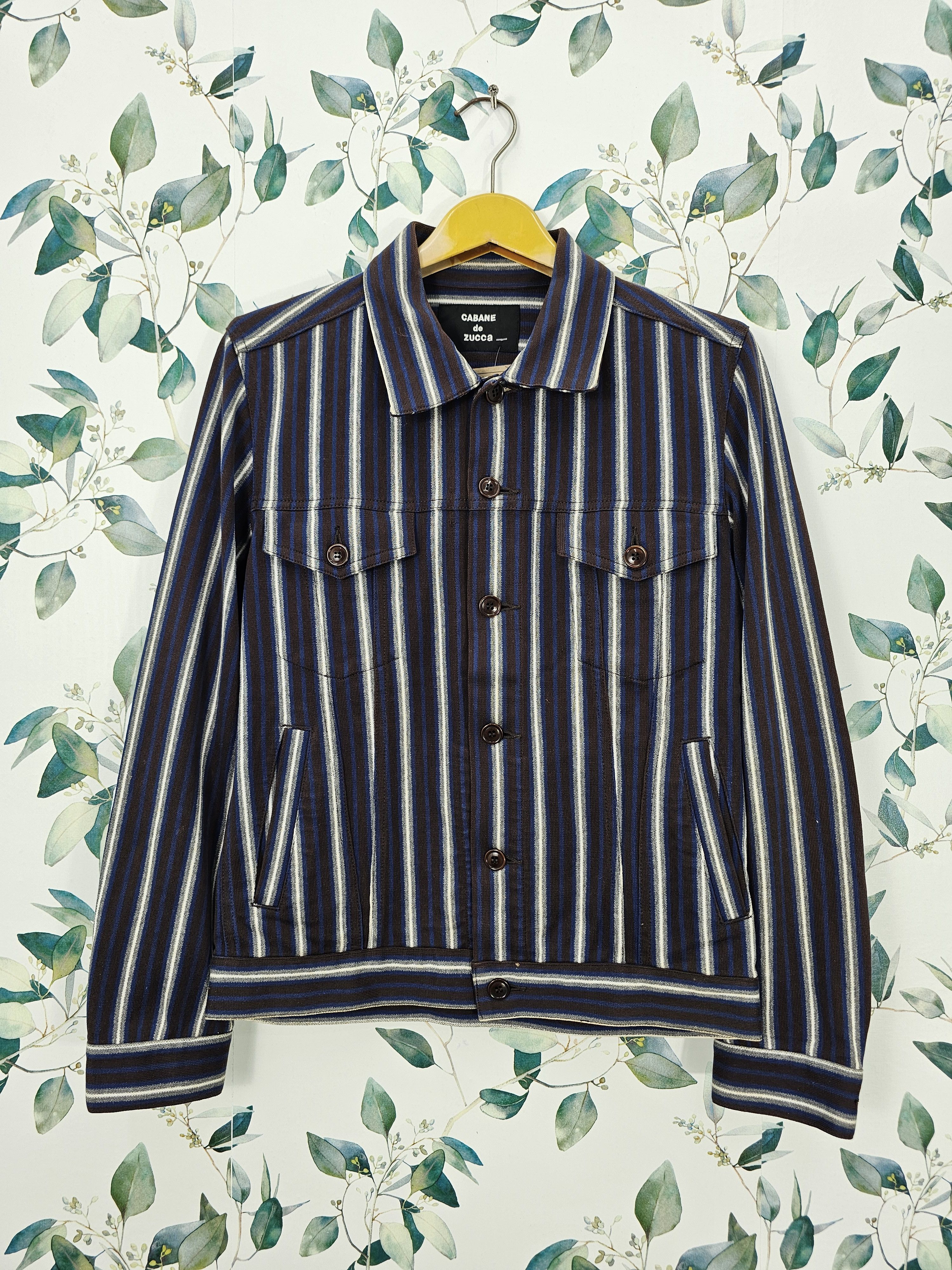 CABANE de ZUCCa Vintage CABANE DE ZUCCA Striped Retro Style Jacket J0101 Size US S / EU 44-46 / 1 - 1 Thumbnail