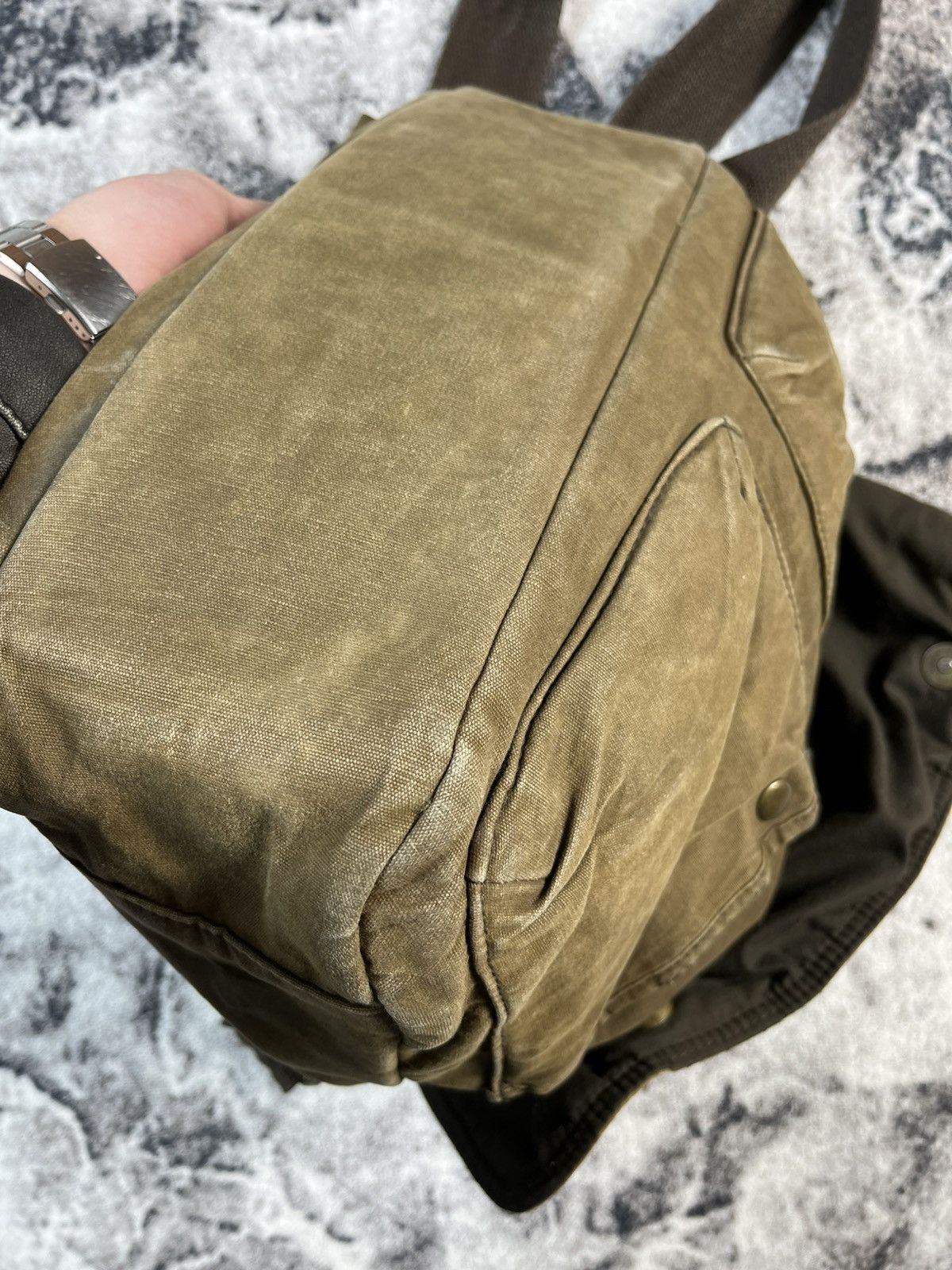 Other Vintage Canvas Messenger Bag Distressed Brown Large Size ONE SIZE - 20 Thumbnail