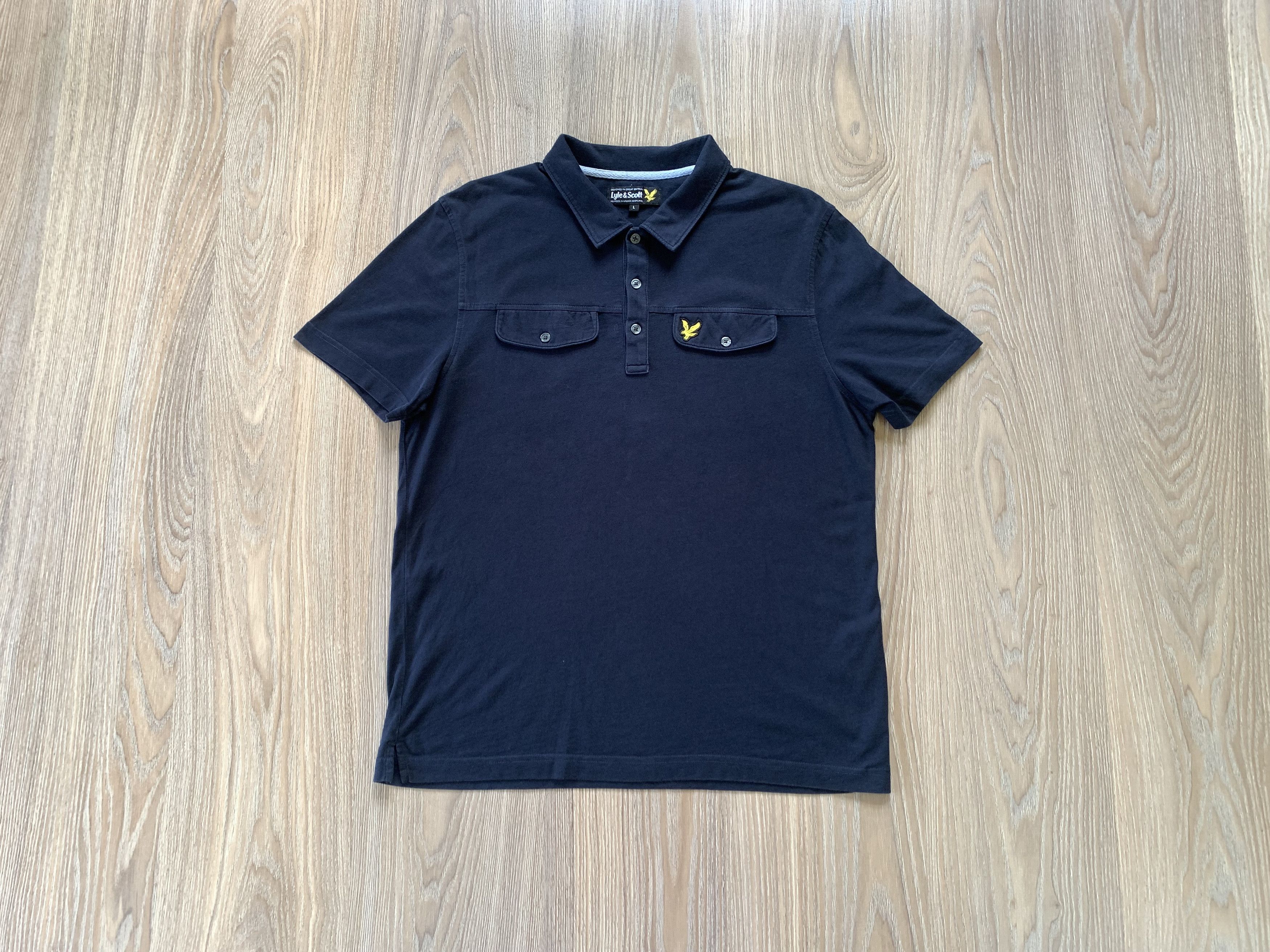 Lyle & Scott Vintage Lyle & Scott Cotton Pocket Polo T-Shirt Size US M / EU 48-50 / 2 - 1 Thumbnail