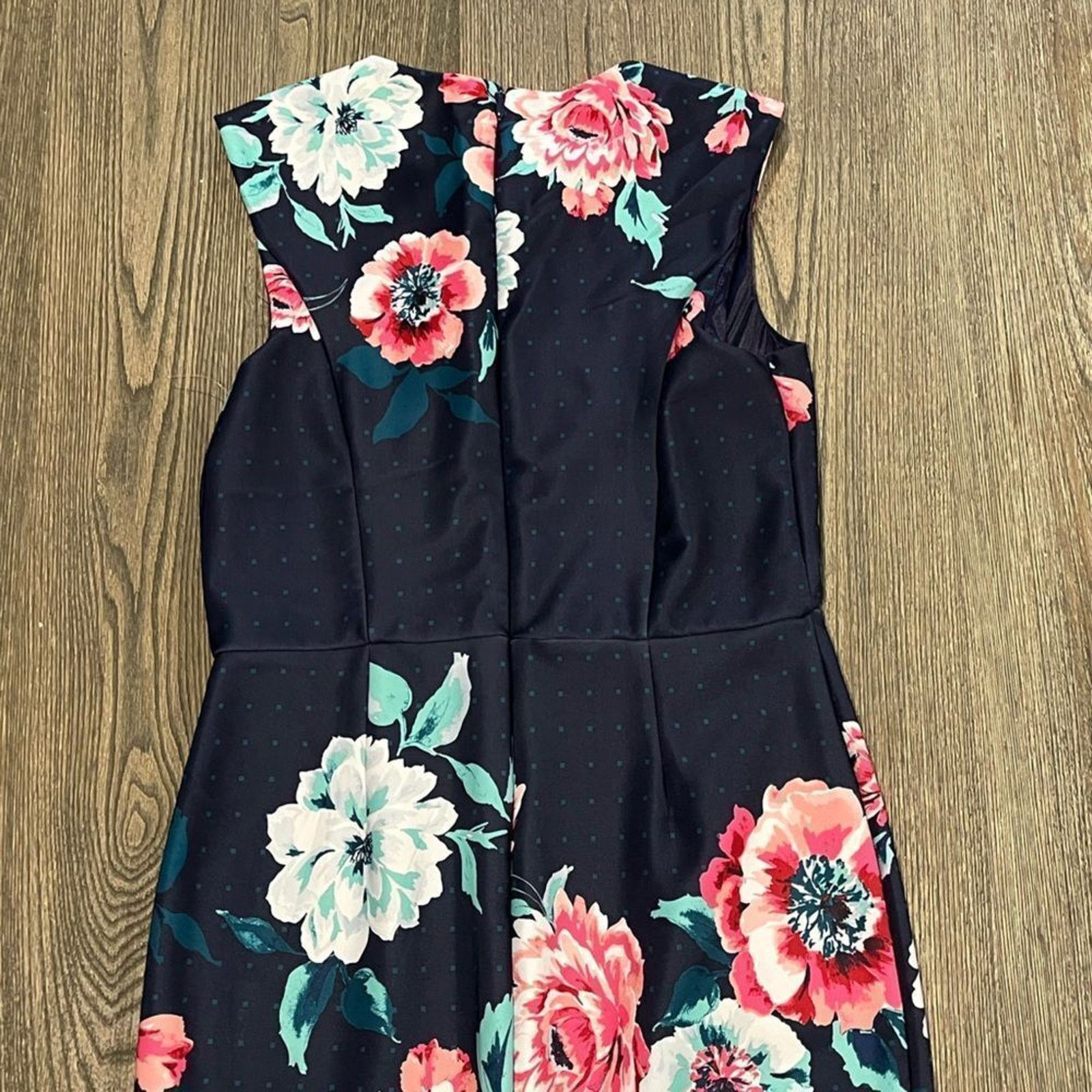Vintage New York & Company Stretch Floral Sheath Dress Size M Size M / US 6-8 / IT 42-44 - 2 Thumbnail