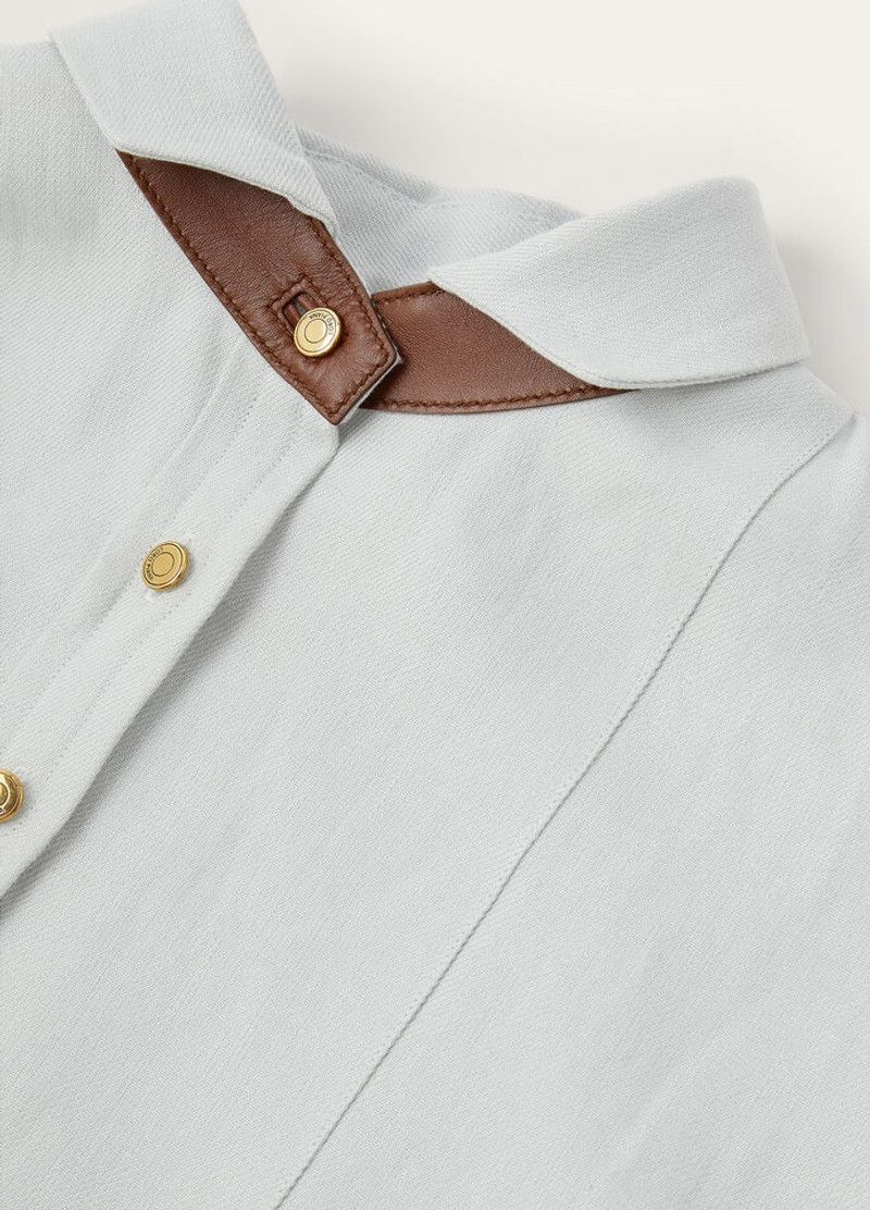 Loro Piana o1srvl11e0526 FAP0334 Anastasia Midi Dress in Light Blue Size L / US 10 / IT 46 - 7 Thumbnail