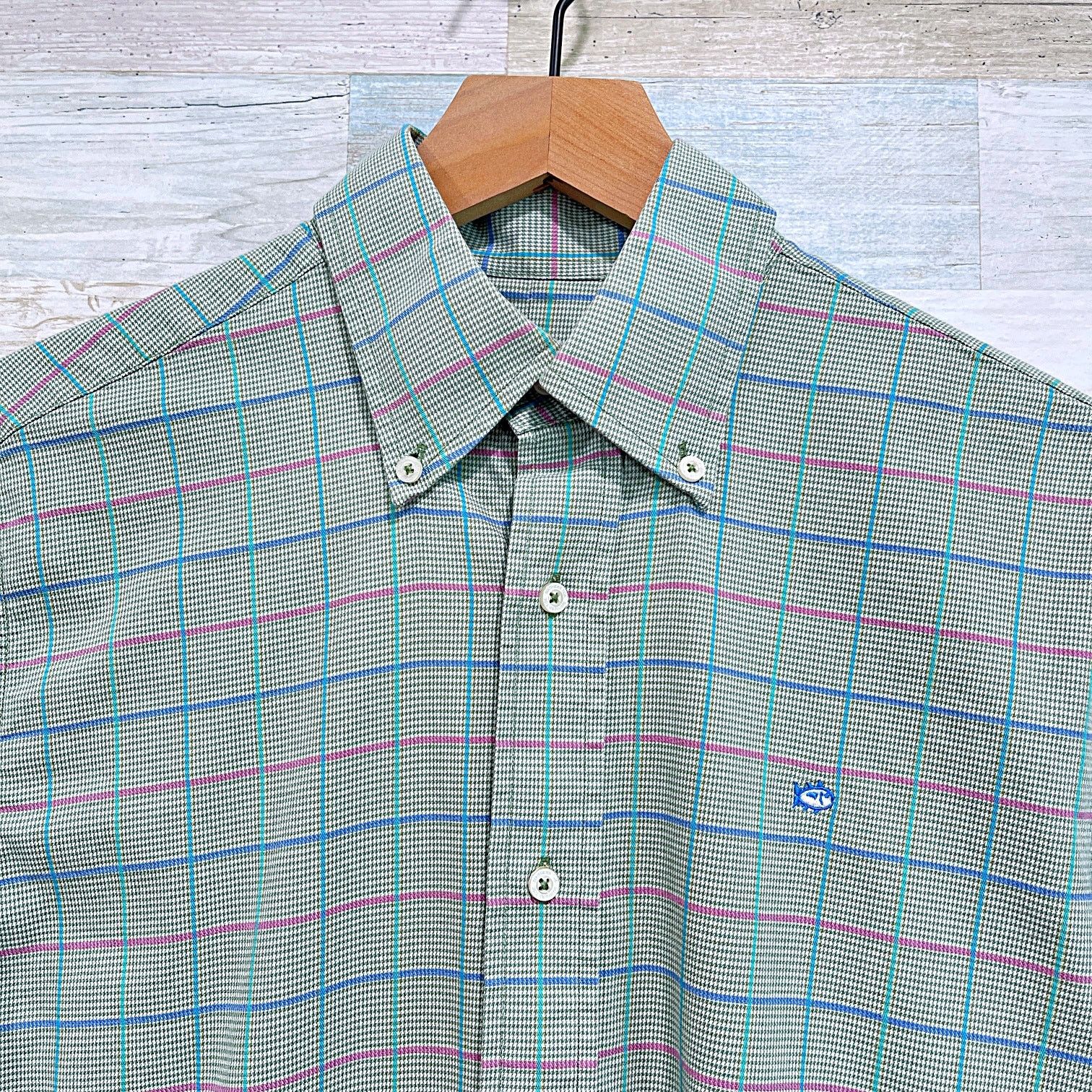 Southern Tide Southern Tide Grid Check Button Down Shirt Green Cotton S Size US S / EU 44-46 / 1 - 2 Thumbnail