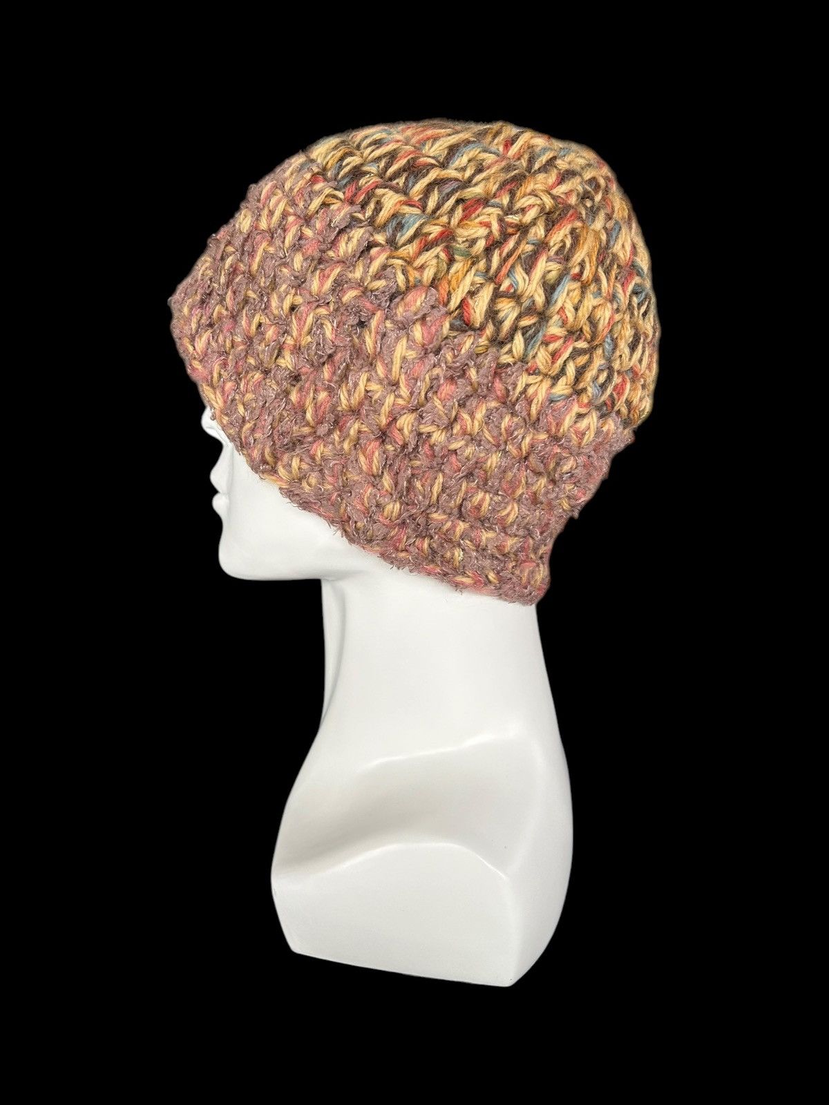 Japanese Brand × Kapital × Vintage Crochet Knitted handmade big Beanie Hats Rare ☠️☠️ Size ONE SIZE - 1 Thumbnail