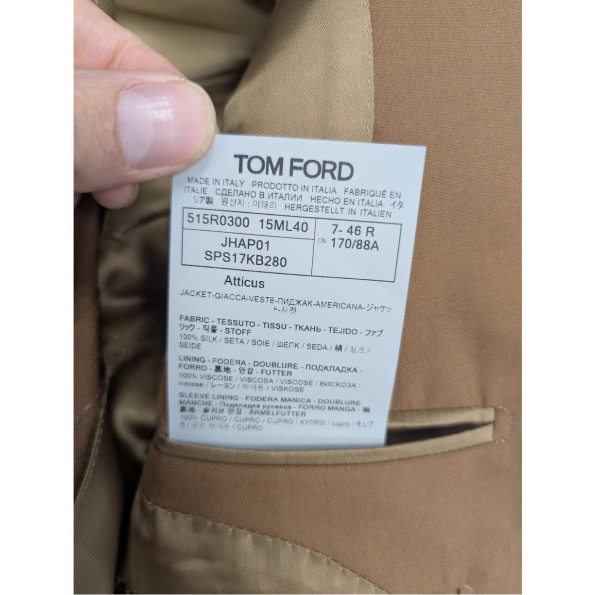 Tom Ford o1rshd1 Blazer Jacket in Brown Size US S / EU 44-46 / 1 - 18 Thumbnail