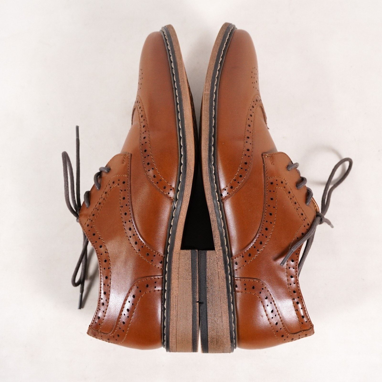 Other Borell Oxford Lace Up Dress Shoes Men Size 6M Brown Orange Size US 6 / EU 39 - 9 Thumbnail