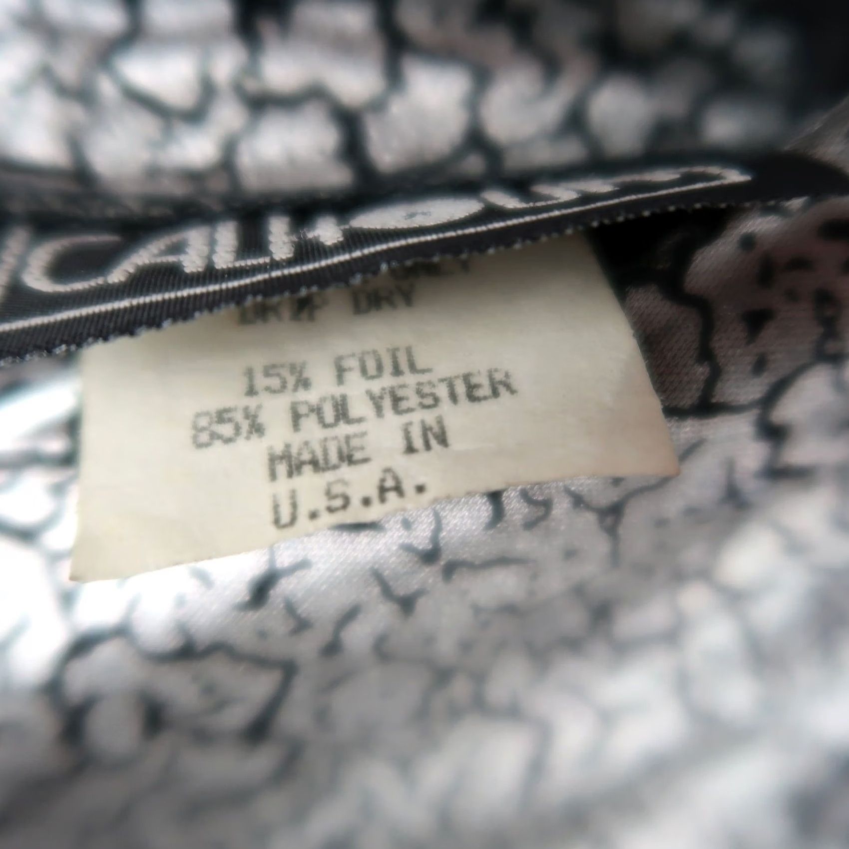 Vintage VINTAGE Calhoun Jumpsuit One-Piece Metallic Silver and Black 80s 90s Zip Ladies S Size 28" / US 6 / IT 42 - 5 Thumbnail