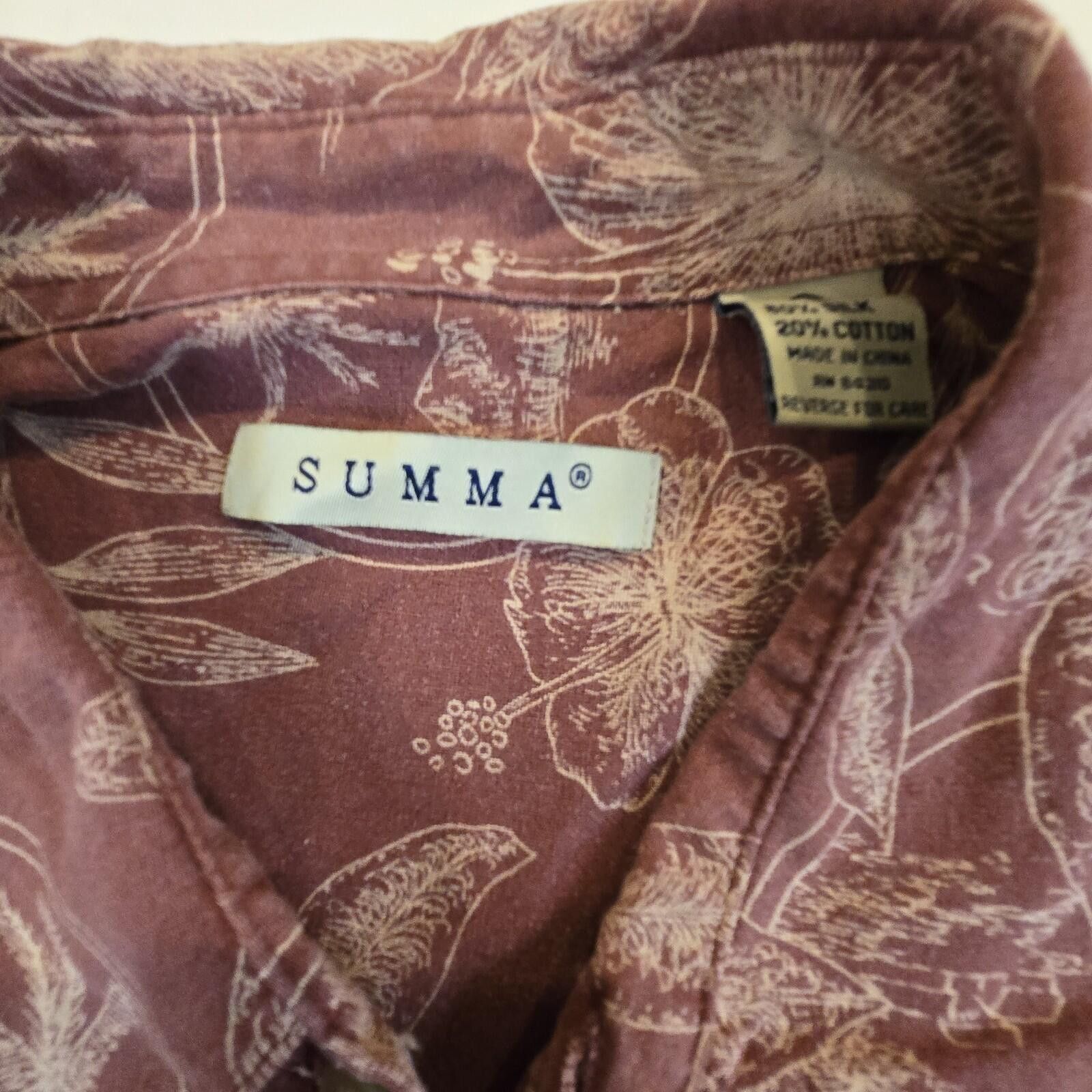 Summit Clothing Vintage Summa SILK Hawaiian Shirt Men's Size XL Red Floral Size US XL / EU 56 / 4 - 4 Thumbnail