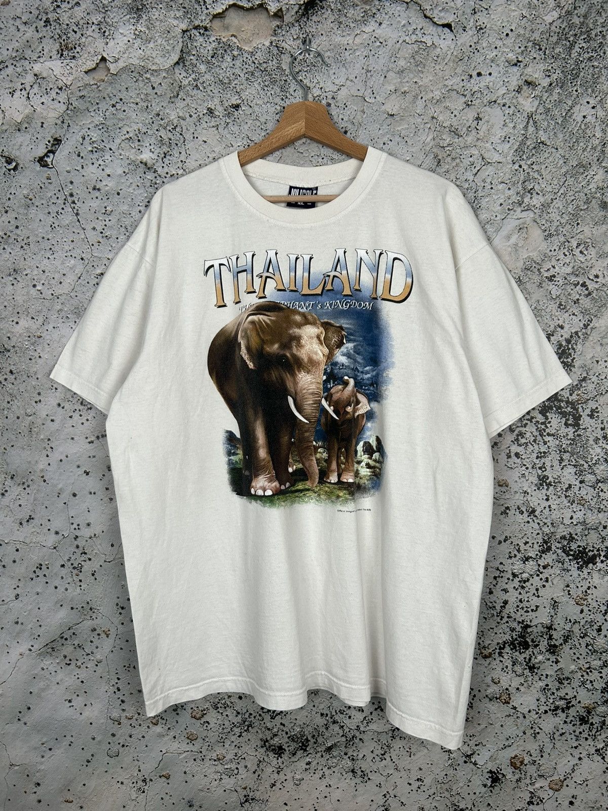 Vintage Vintage Elephants Kingdom Thailands Animal Graphic Tee 90s Size US XL / EU 56 / 4 - 1 Thumbnail