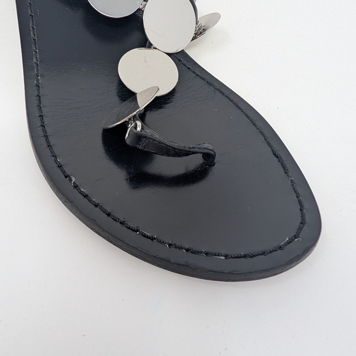 Tory Burch Tory Burch Black Leather Summer Sandals Heels Size 9 Size US 9 / IT 39 - 10 Thumbnail