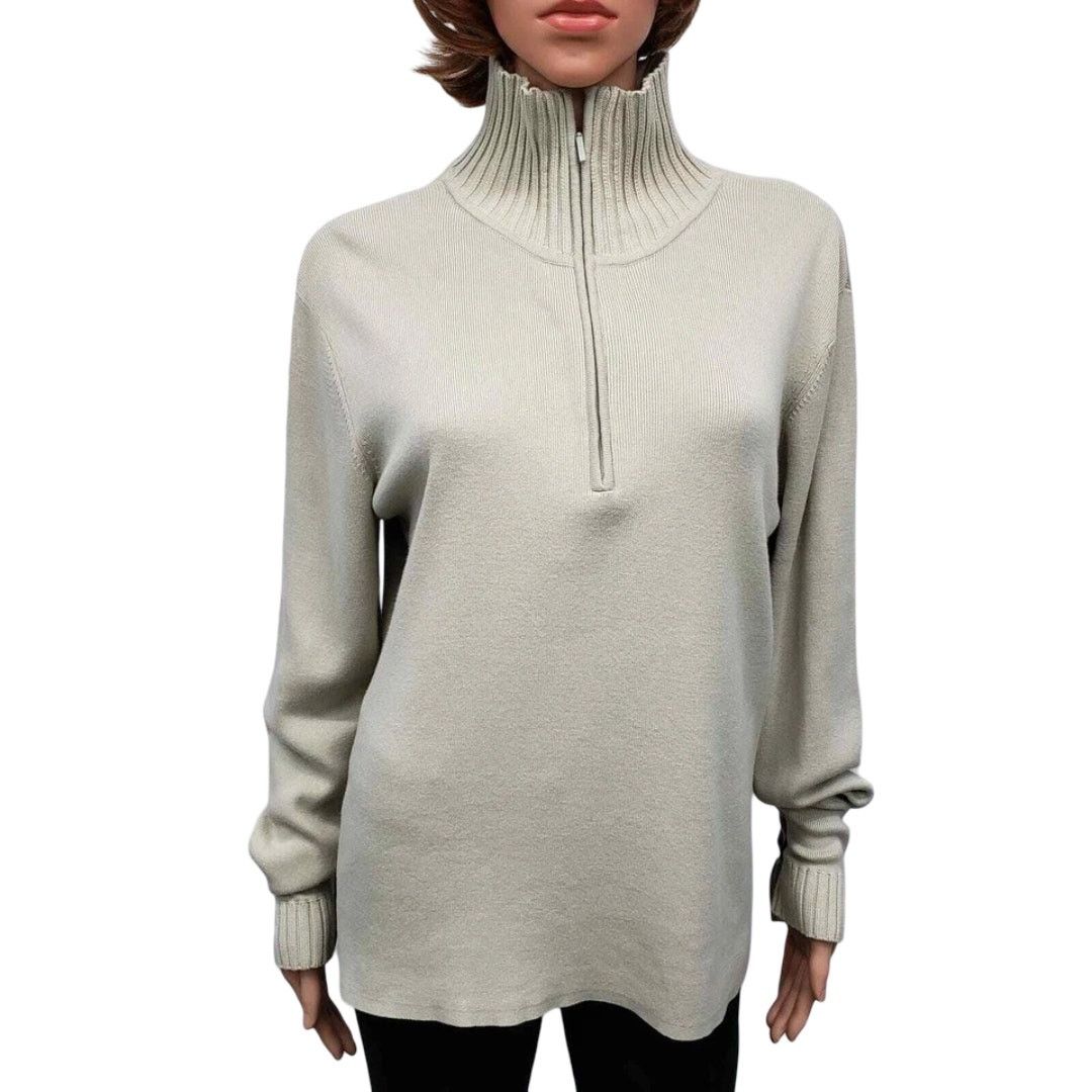 Robert Talbott × Vintage Talbots Sweater Made in JAPAN Half zip Mockneck L Cotton Size L / US 10 / IT 46 - 5 Thumbnail