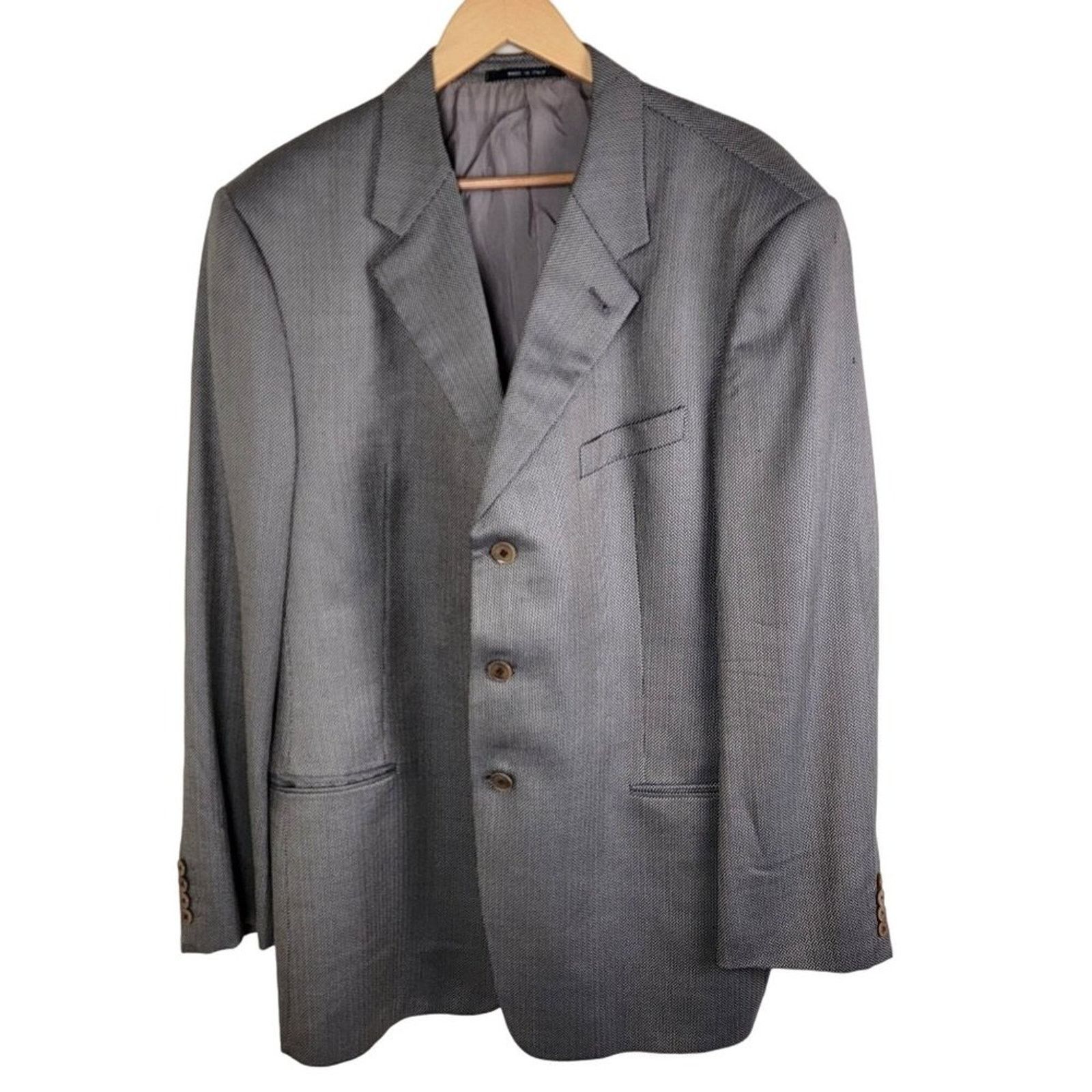 Armani Collezioni Armani Collezioni Herringbone Blazer Model Italy *Read* Size US L / EU 52-54 / 3 - 13 Thumbnail