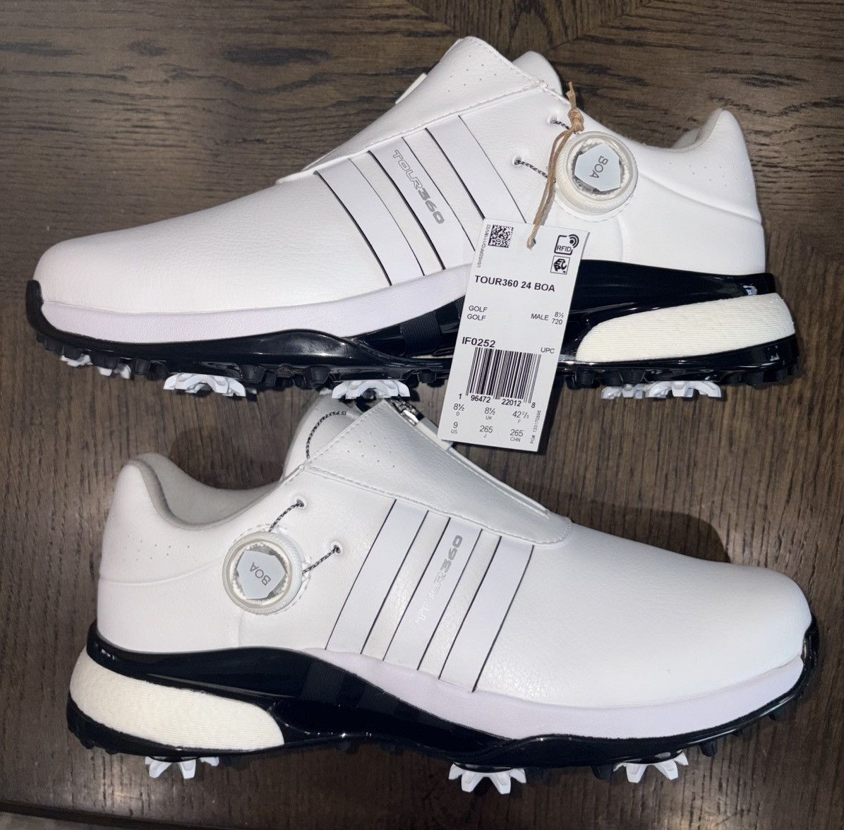 Adidas TOUR360 24 BOA Golf Shoes Size US 9 / EU 42 - 1 Thumbnail