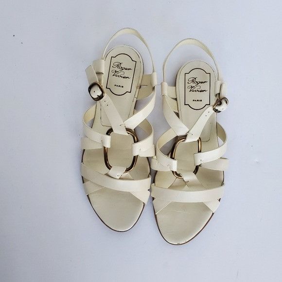 Roger Vivier Roger Vivier Italian Leather Strappy Sandal Size US 7.5 / IT 37.5 - 3 Thumbnail