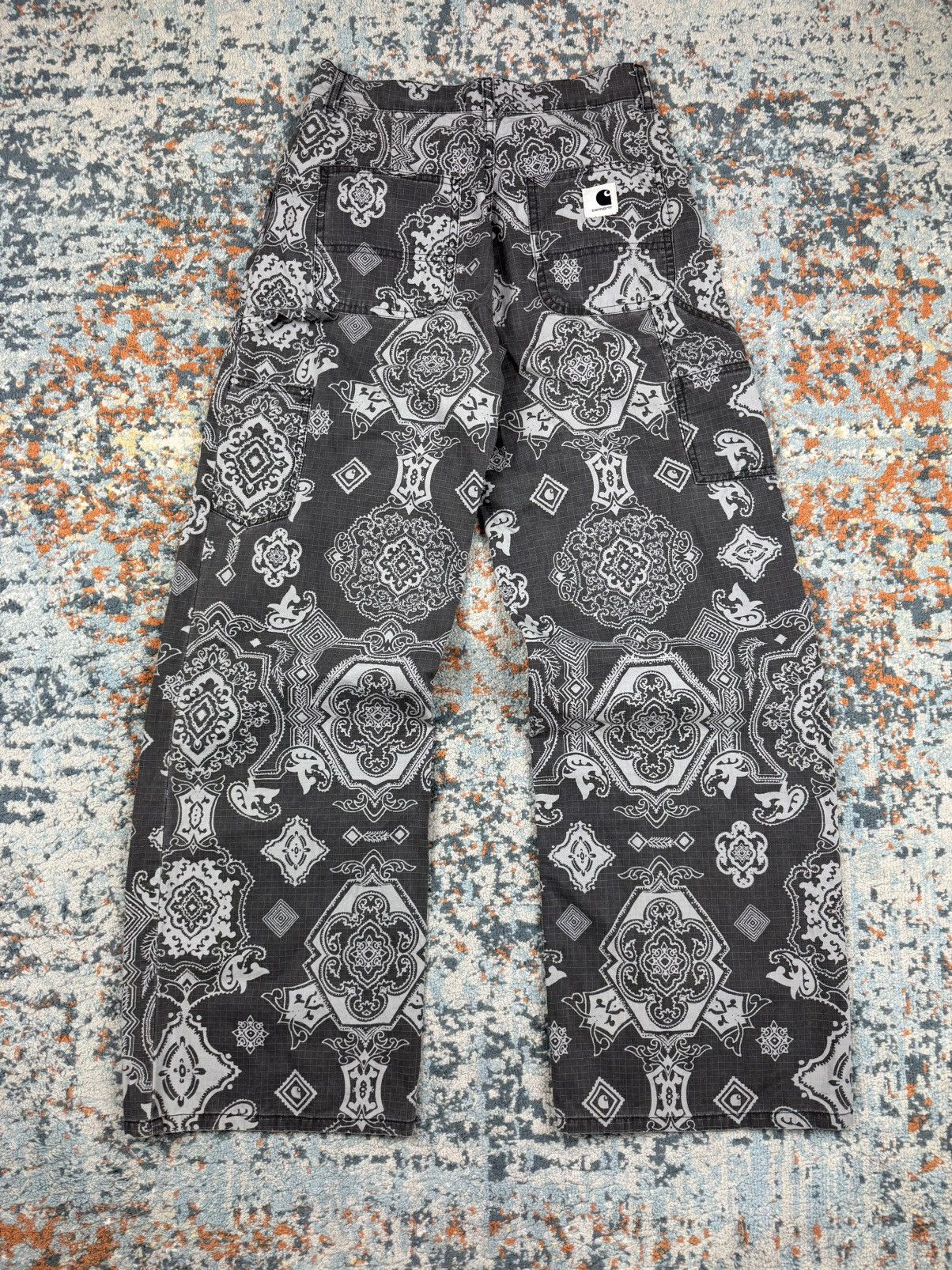 Carhartt Wip × Vintage Rare Vintage y2k Carhartt WIP baggy paisley bandana pants Size US 28 / EU 44 - 1 Thumbnail