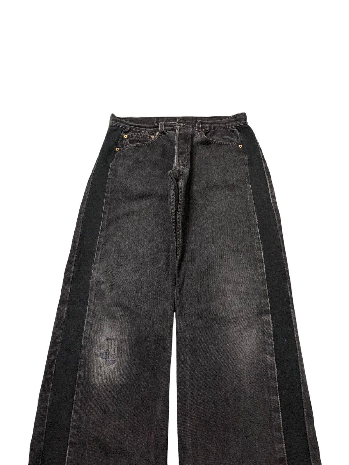 Japanese Brand Levis Baggy Y2k Balenciaga Wide Leg Style Distressed (AC38) Size US 31 - 3 Thumbnail