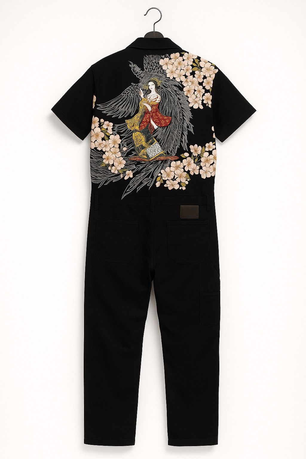 Japanese Brand Japanese Traditional Embroidered Phoenix Sakura Short-Sleeve Size US 40 / EU 56 - 2 Thumbnail