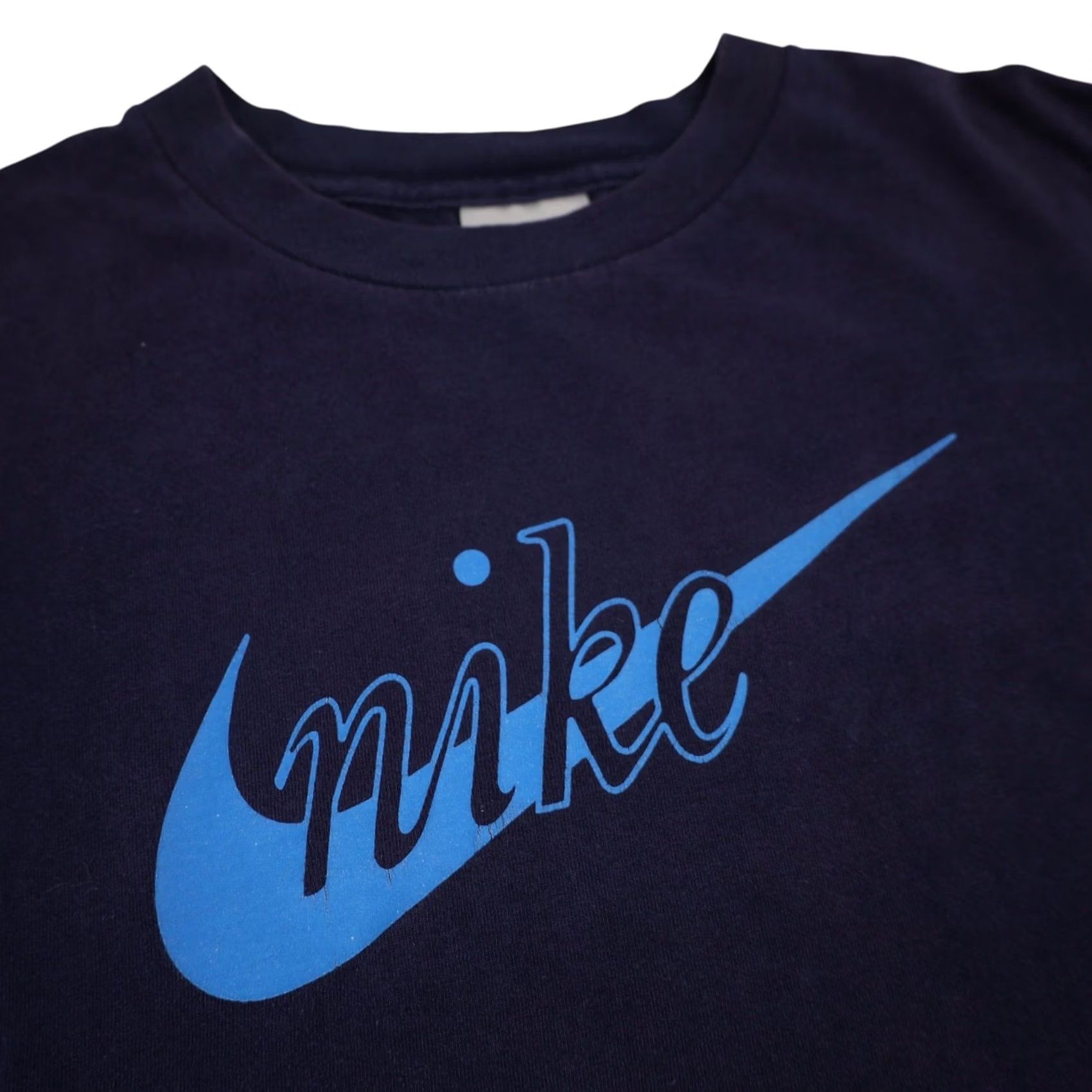 Nike VINTAGE Nike Spellout Swoosh Faded Graphic Shirt Men L Blue 90s T Shirt Size US L / EU 52-54 / 3 - 4 Thumbnail