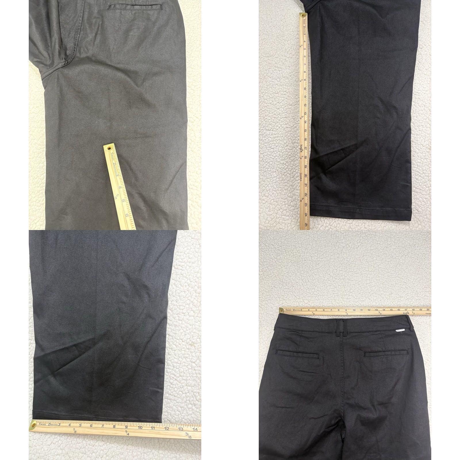 Vintage Dear John Jeans Womens Wide-Leg Black 33 High Rise Cropped Stretch Denim Cotton Blend Spandex Pocket 80s 90s Classic Modern Size 24" / US 00 / IT 34 - 8 Thumbnail